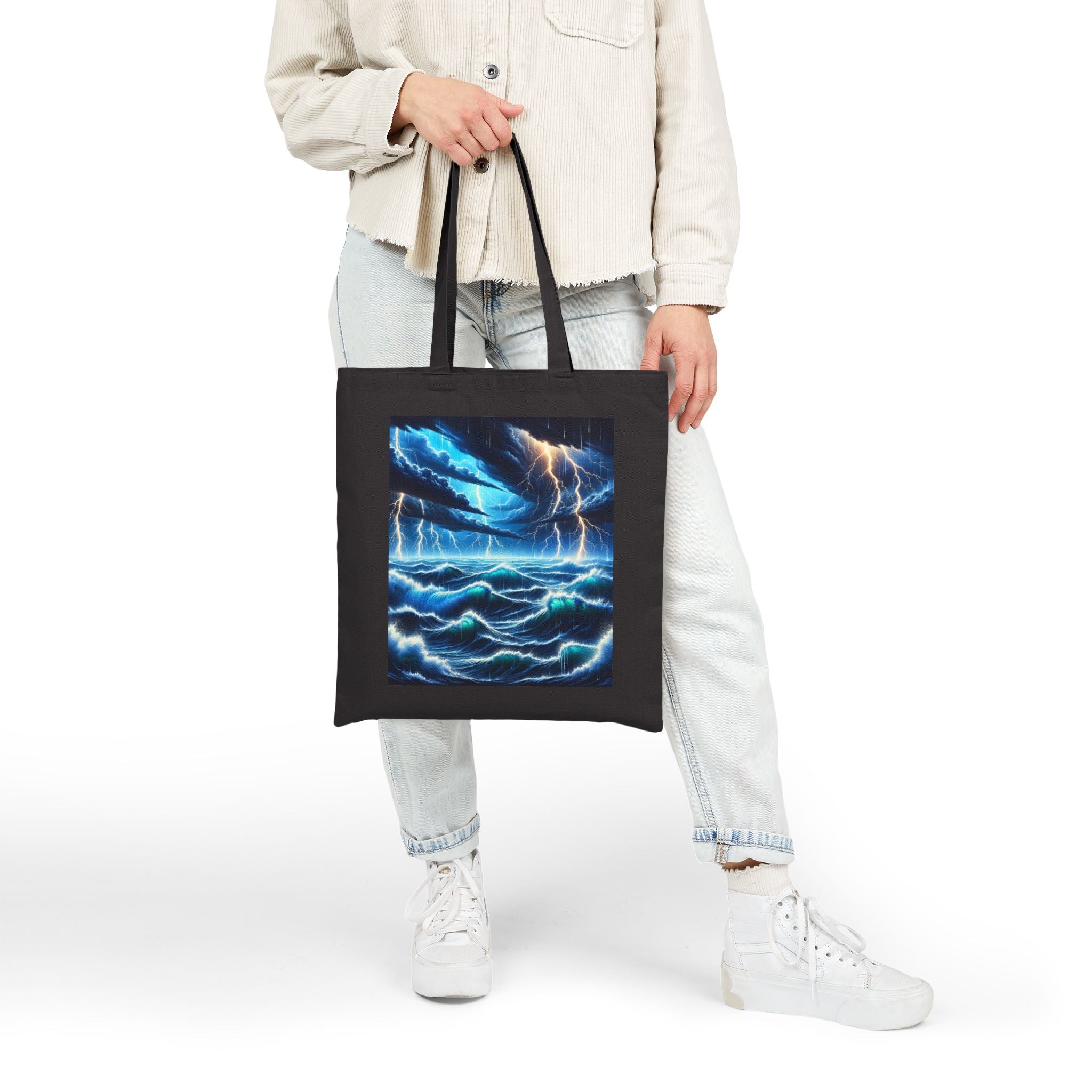 Stormy Ocean - Cotton Canvas Tote Bag