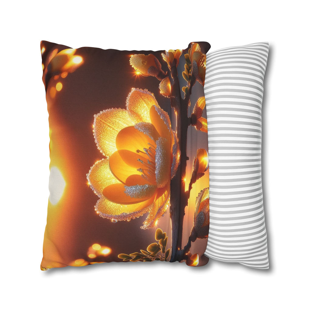 Big yellow flower  - Polyester Square Pillowcase