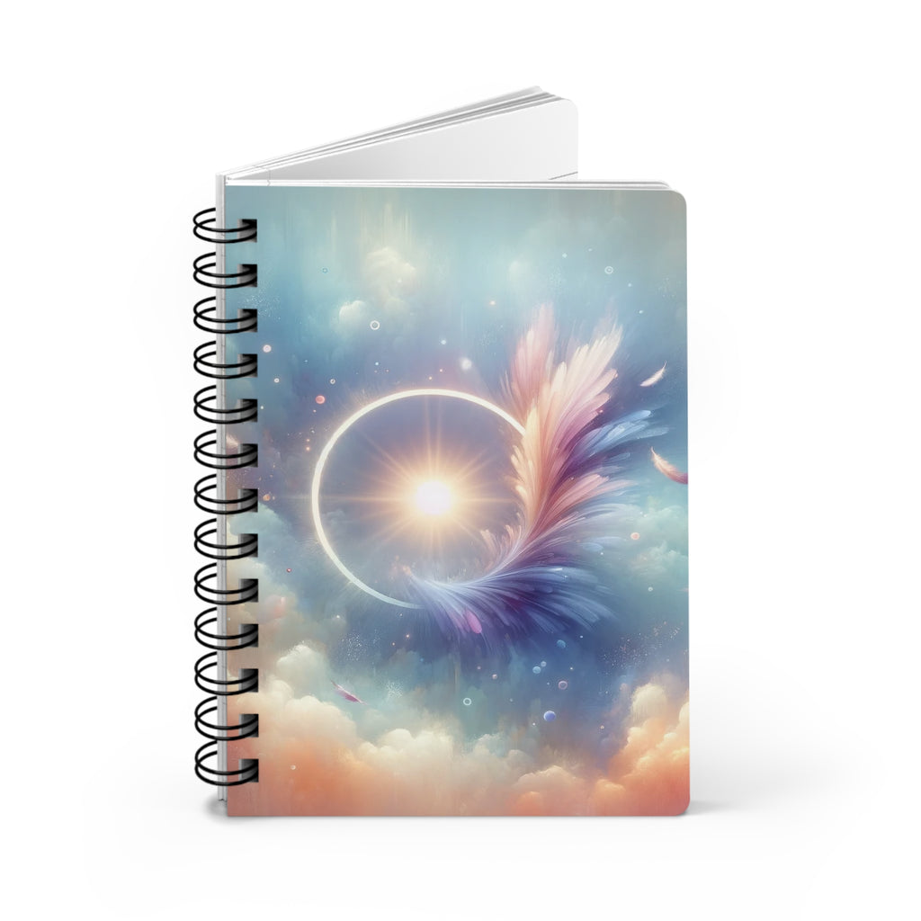 A feather in a circle - Spiral Notebook