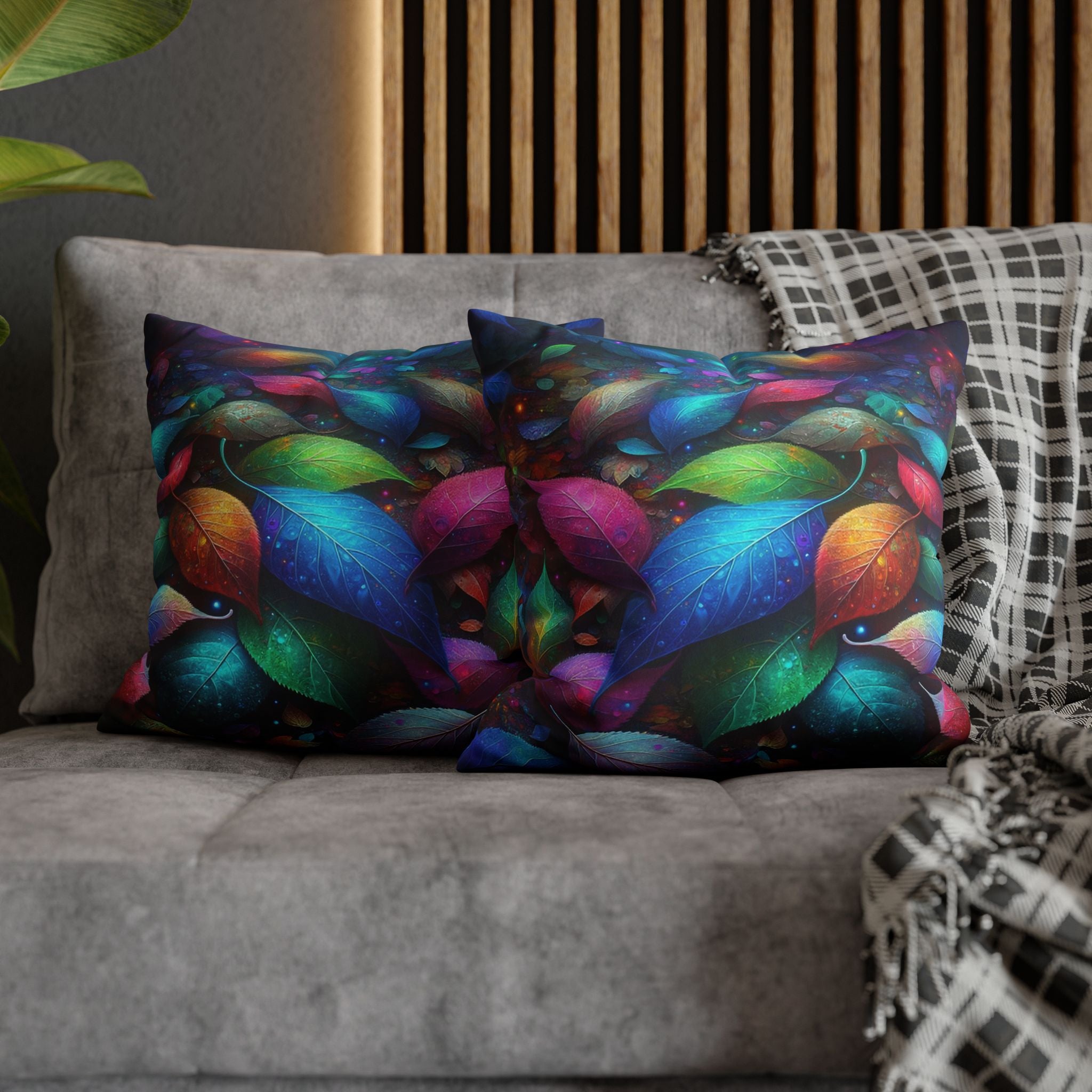 Magical, colourful leaves  - Suede Square Pillowcase