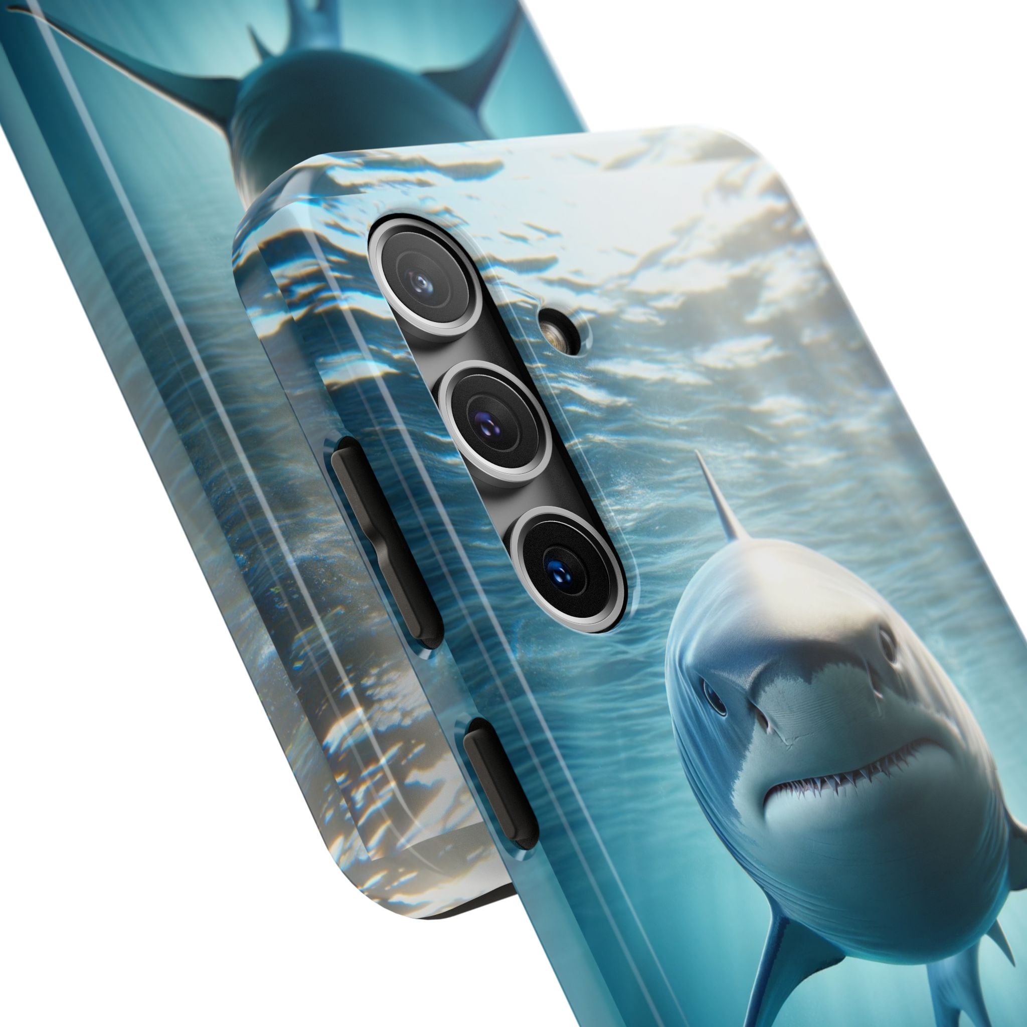 Curious shark - Tough Phone Case