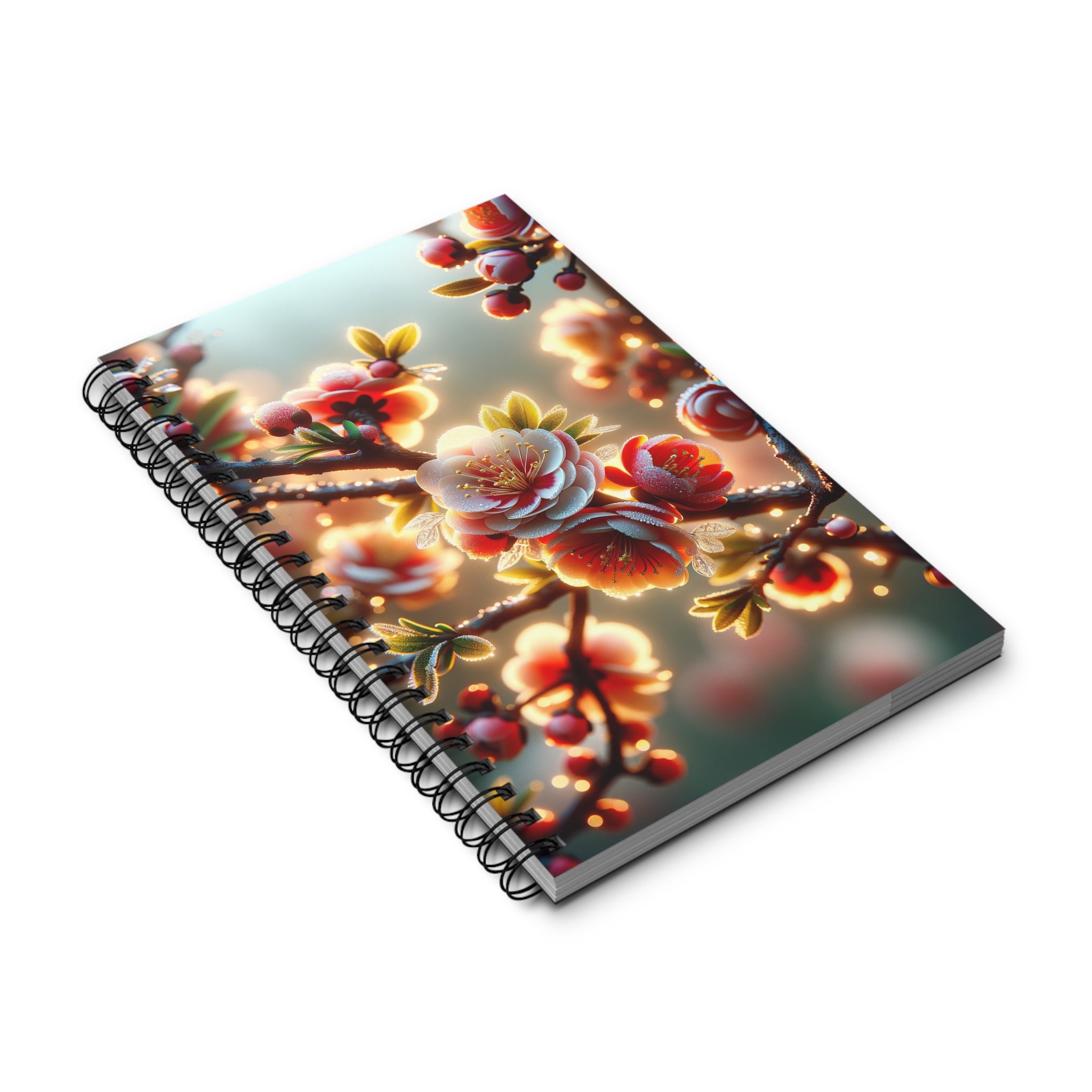 Red and white diamond flowers (3) - Spiral Journal