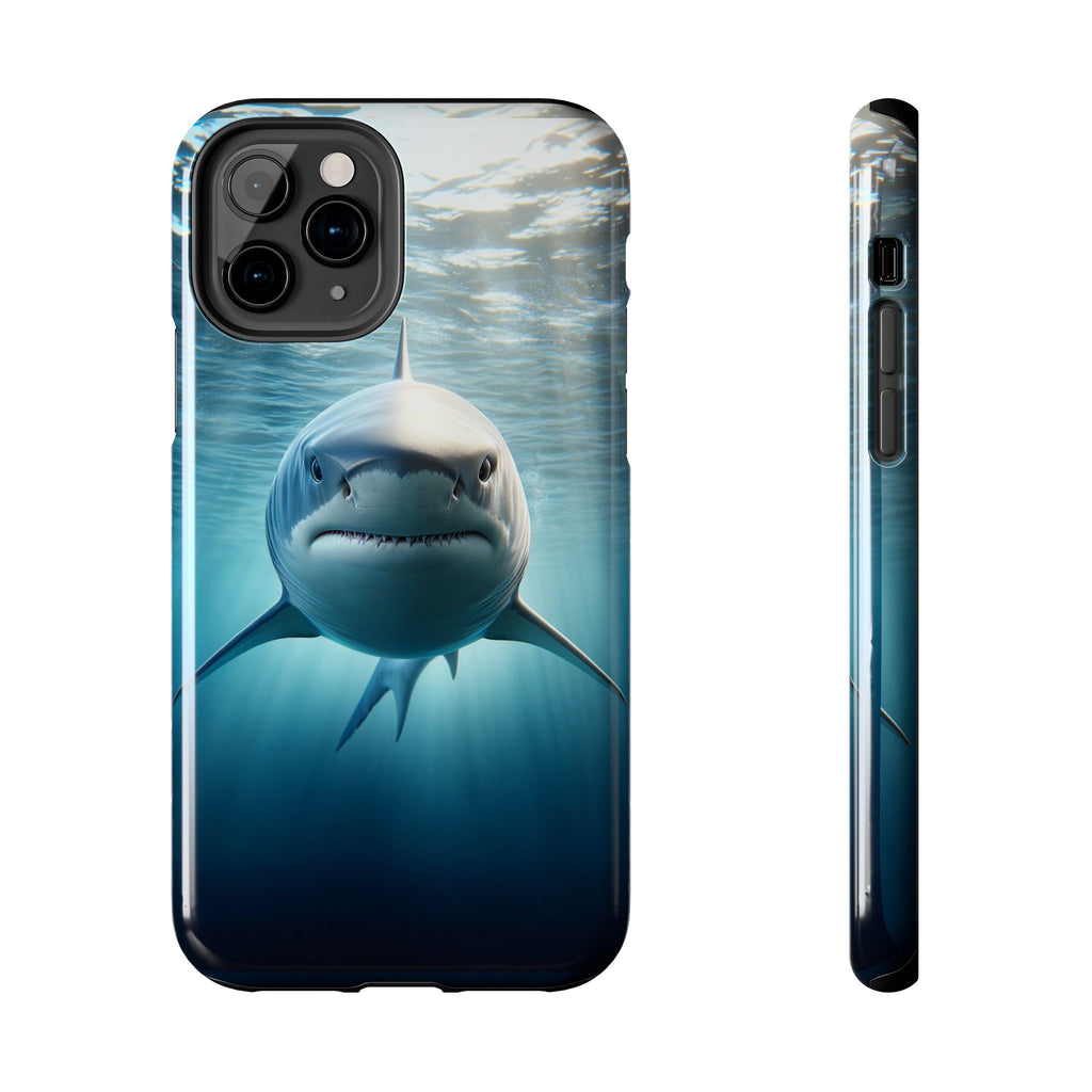 Curious shark - Tough Phone Case