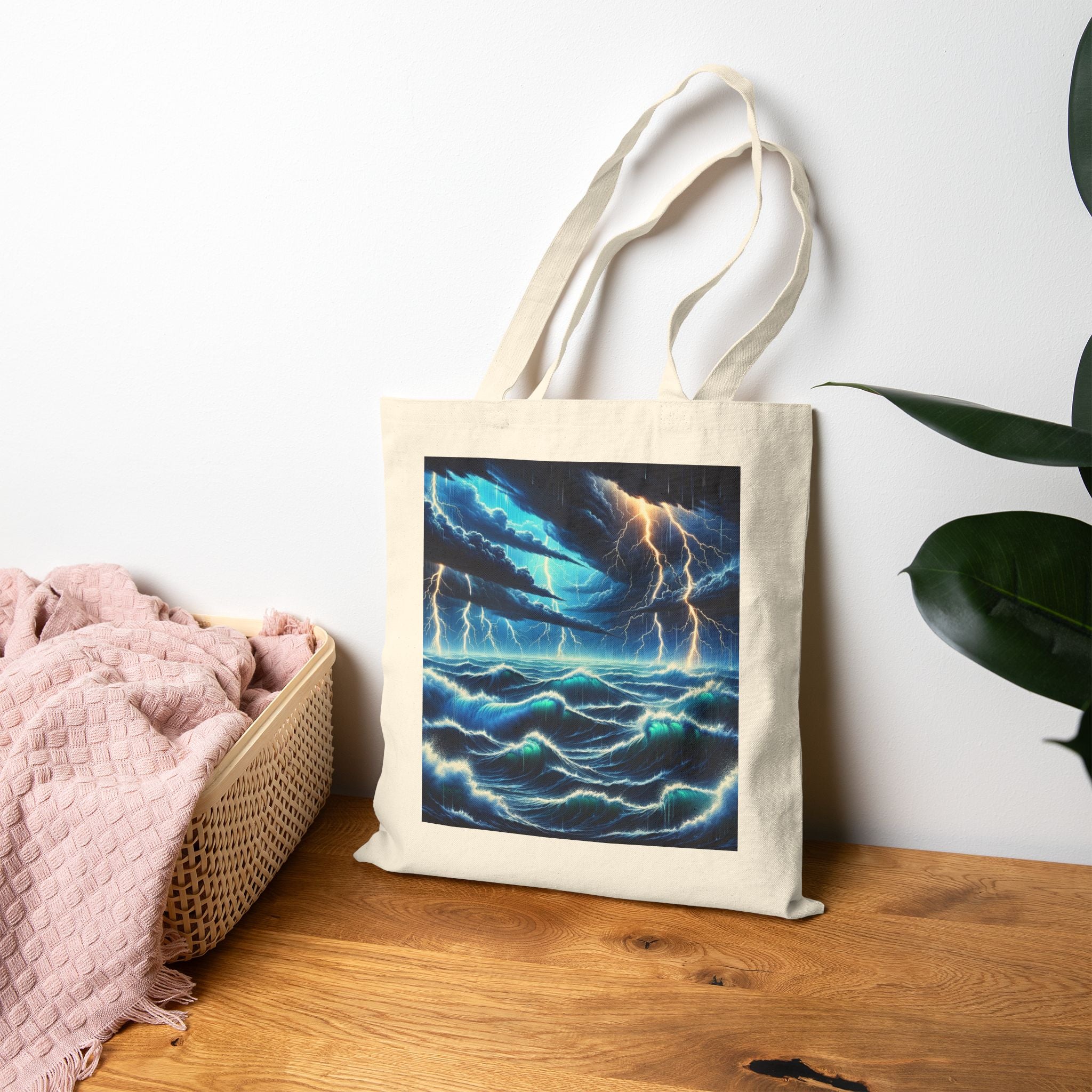 Stormy Ocean - Cotton Canvas Tote Bag