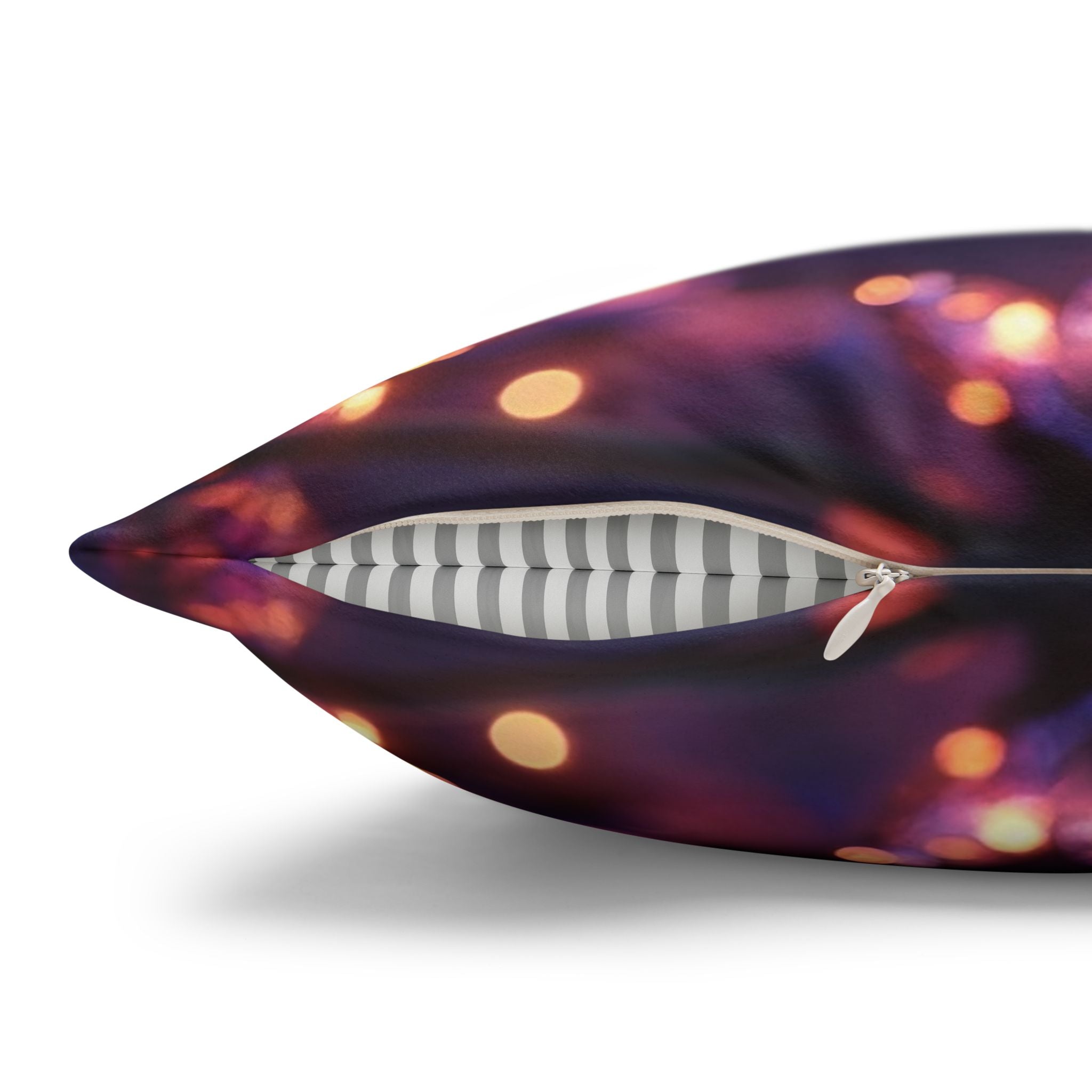 Purple crystal flowers - Suede Square Pillowcase