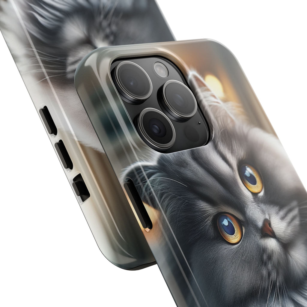 Grey cat - Tough Phone Case