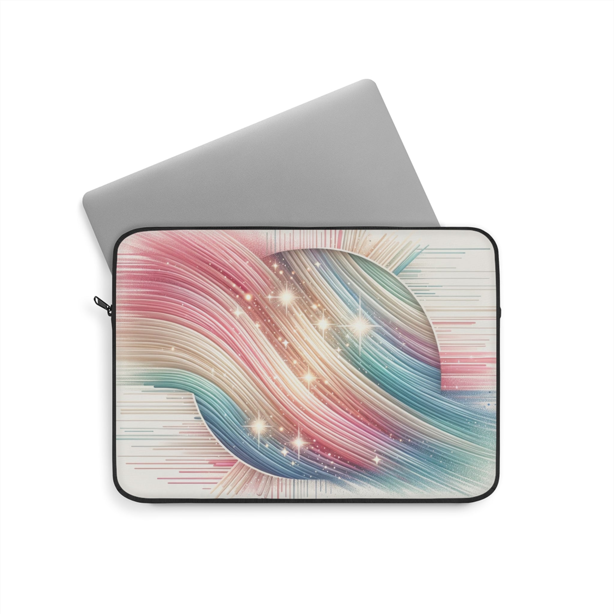 Pastel lines through circle - Laptop Sleeve