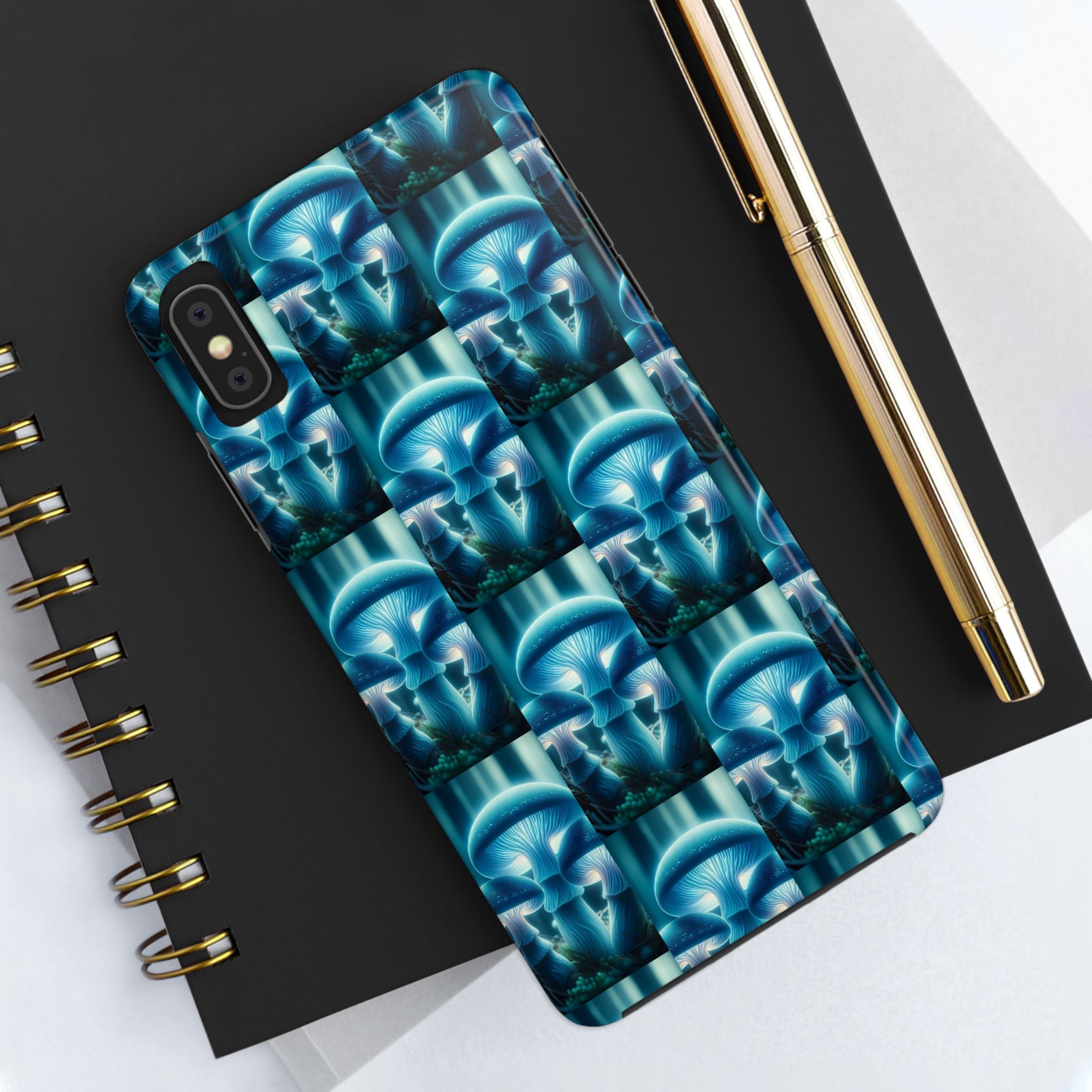 Blue Mushrooms - Tough Phone Case