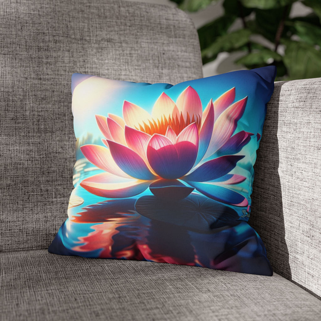 A big lotus flower - Suede Square Pillowcase