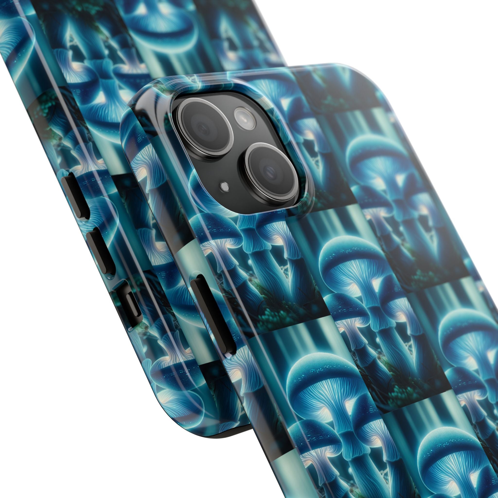 Blue Mushrooms - Tough Phone Case