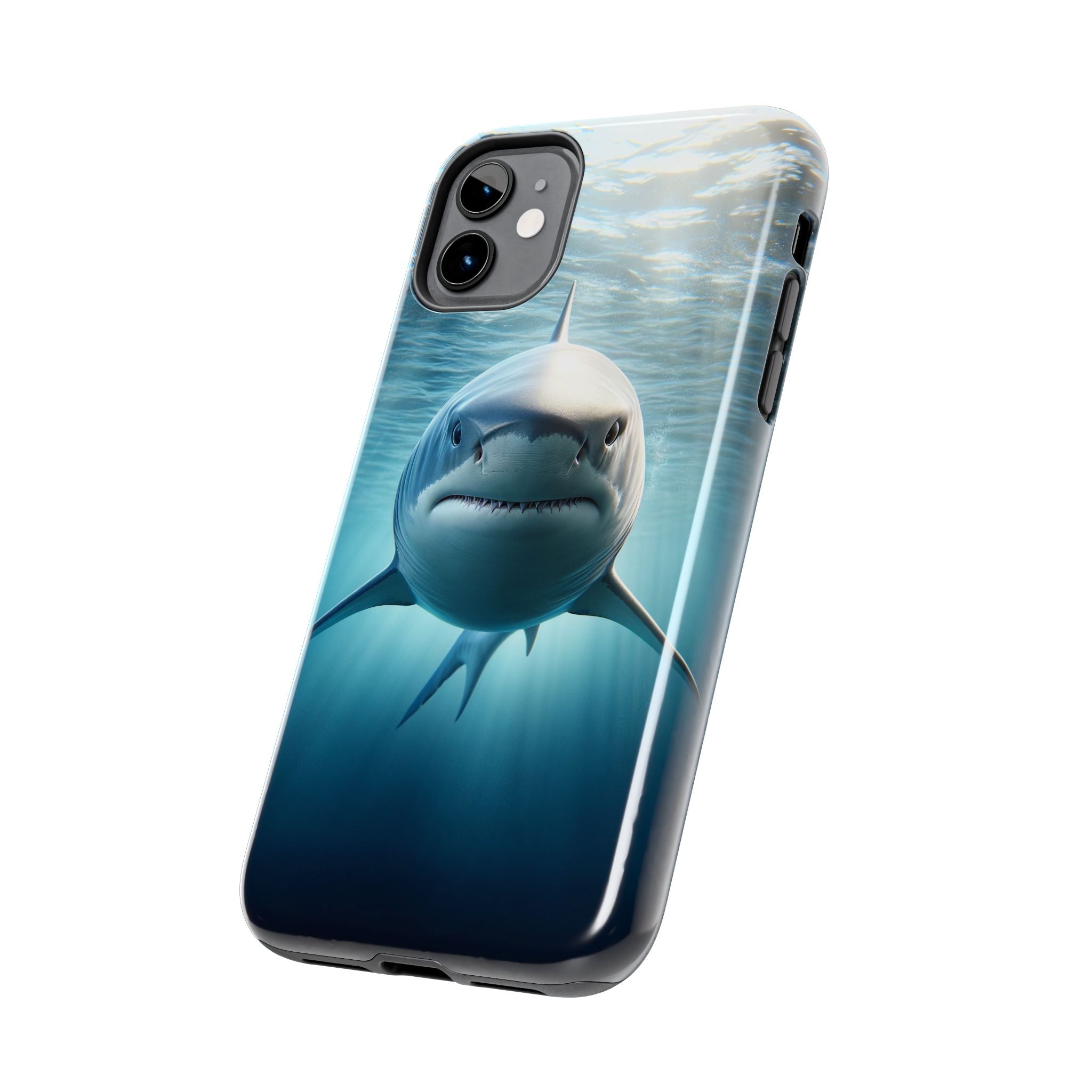 Curious shark - Tough Phone Case