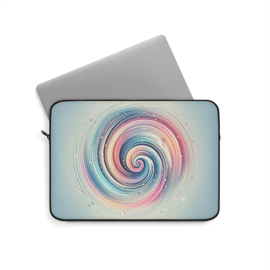 Spiral on blue background - Laptop Sleeve