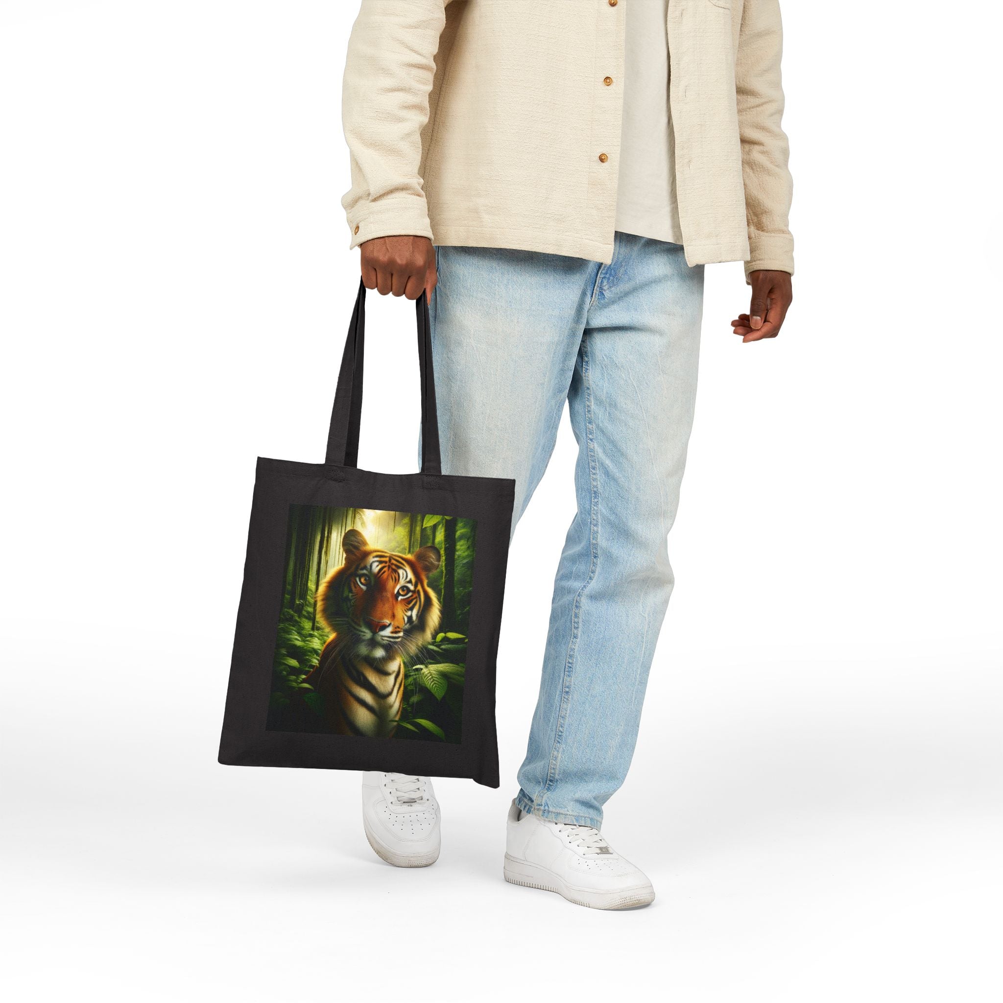 Wildlife Tiger - Cotton Canvas Tote Bag