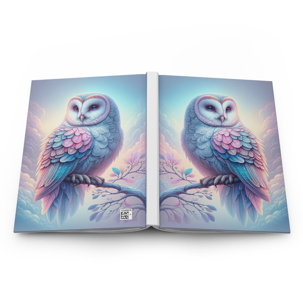 Pink Owl - Hardcover Notebook