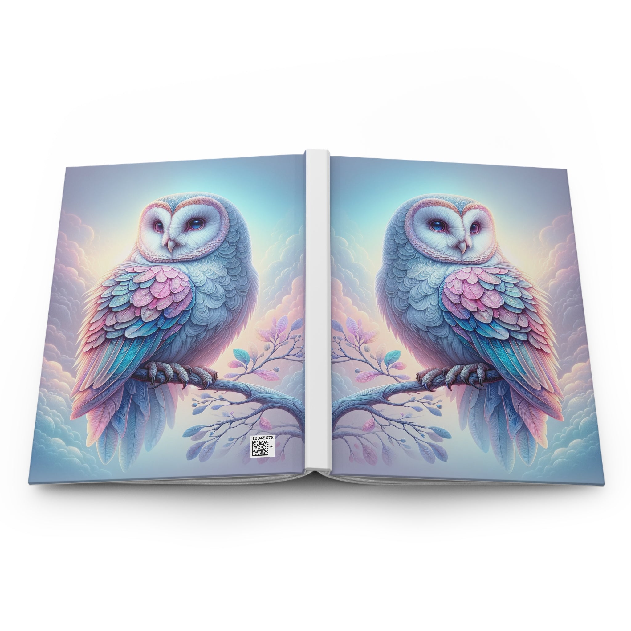 Pink Owl - Hardcover Notebook
