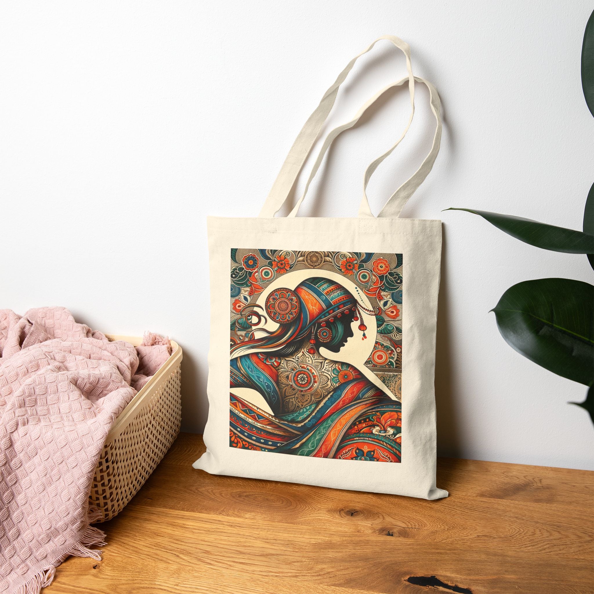 Artistic lady - Cotton Canvas Tote Bag