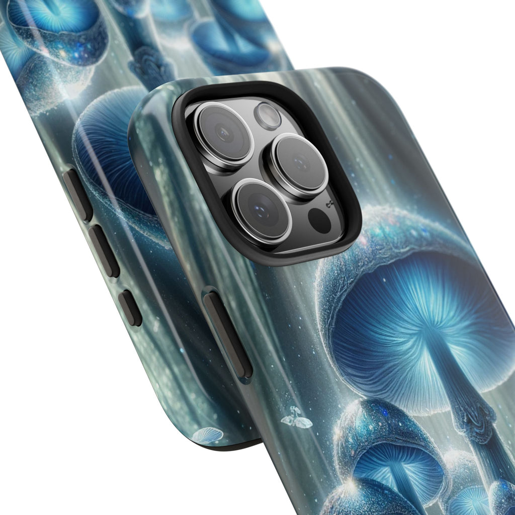 Light blue mushrooms - Tough Phone Case