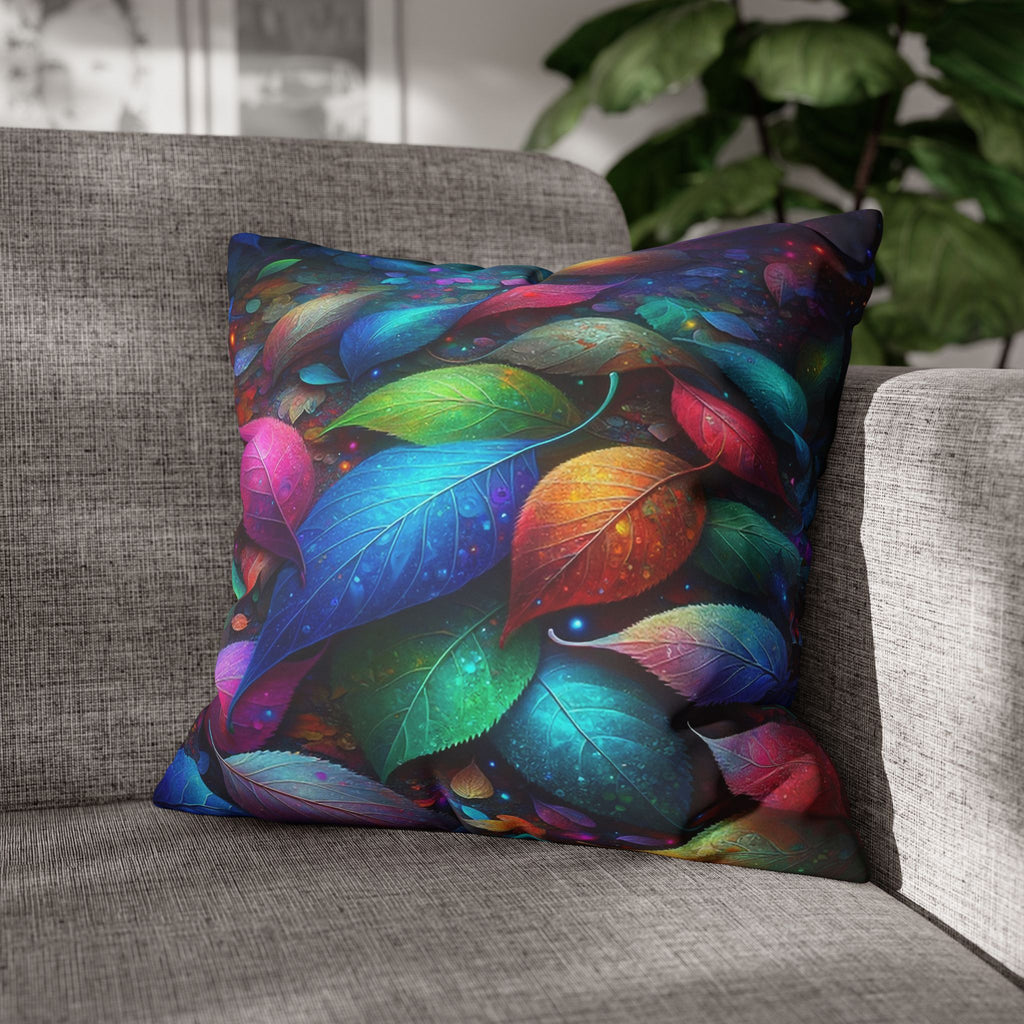 Magical, colourful leaves  - Suede Square Pillowcase