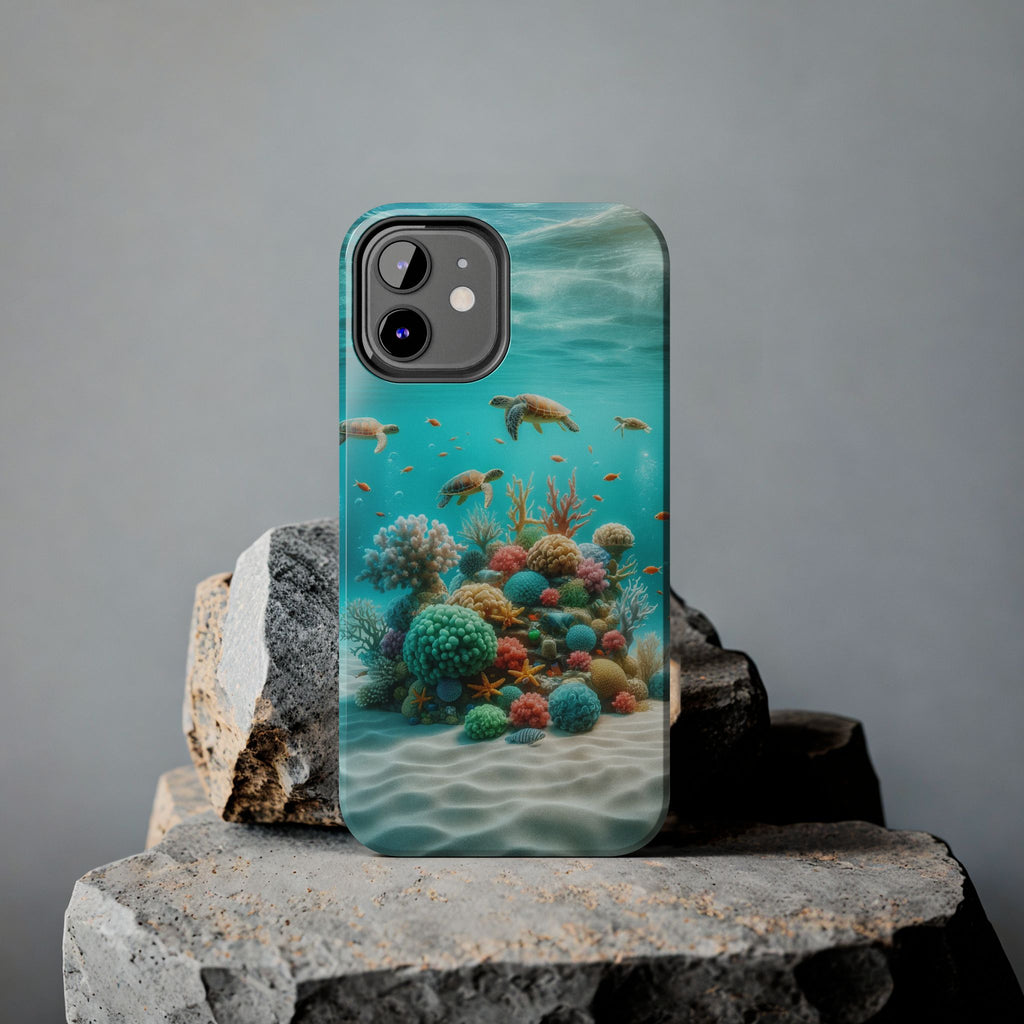 Phone Cases - Turtles on Coral Reef Design
