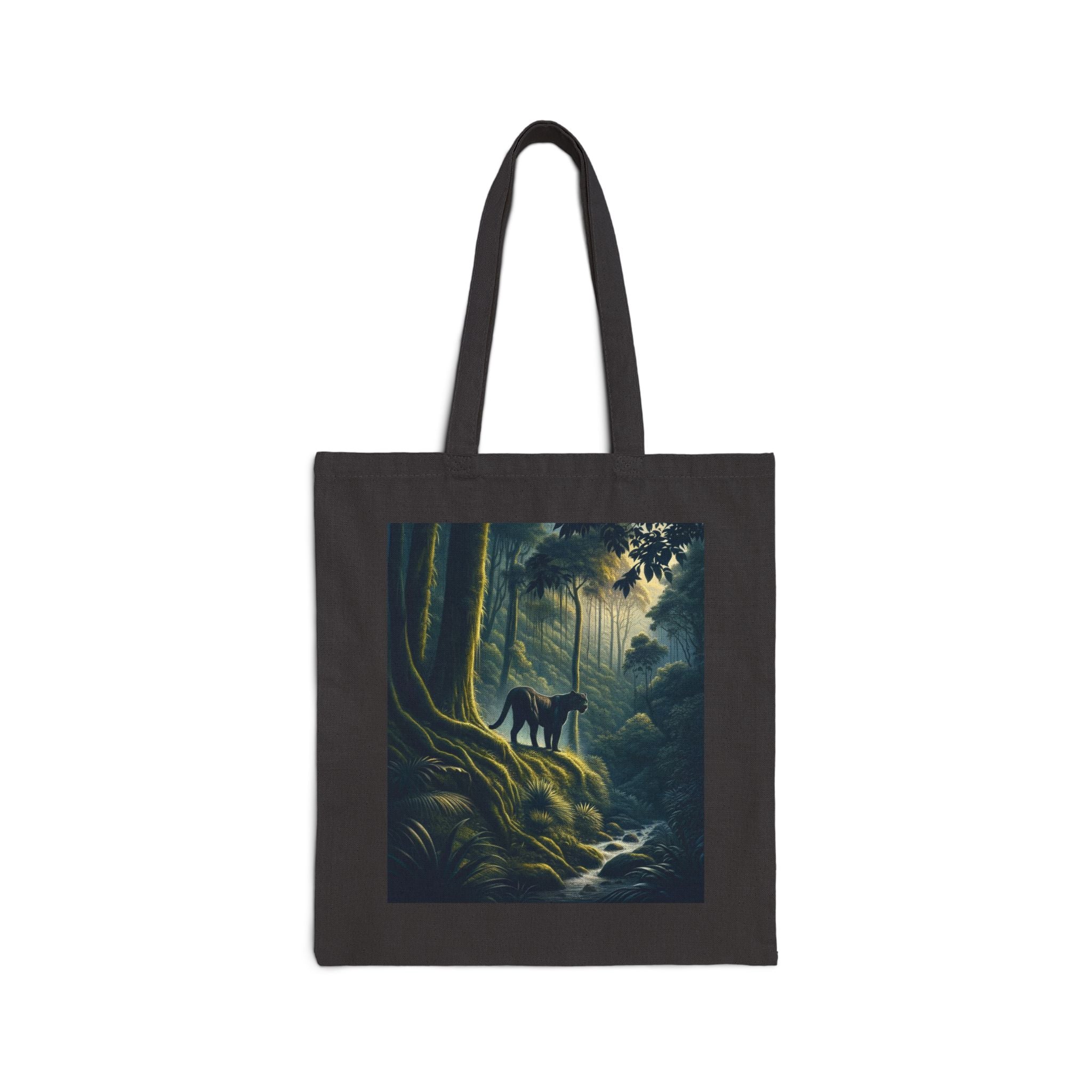 Panther in the Jungle - Cotton Canvas Tote Bag