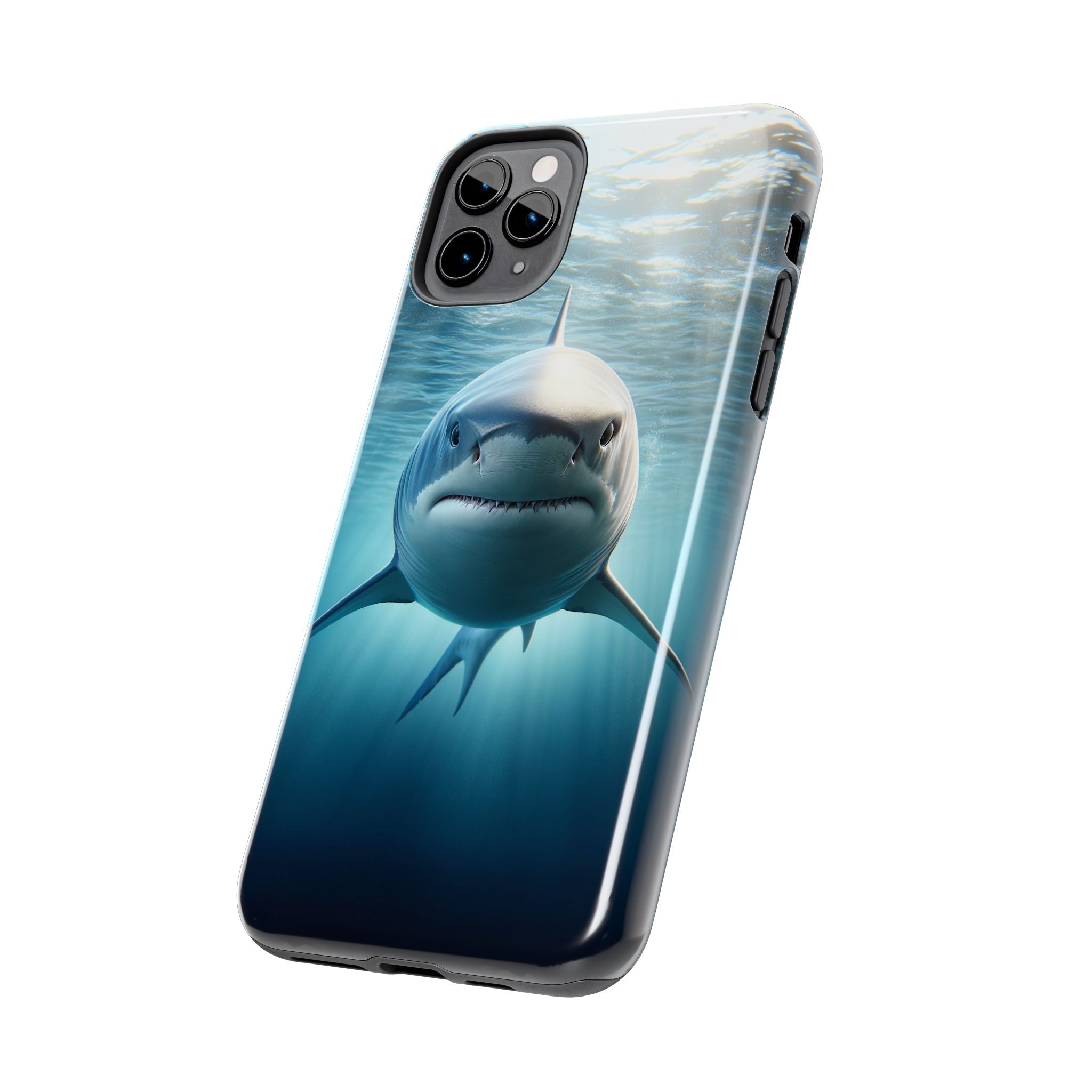 Curious shark - Tough Phone Case