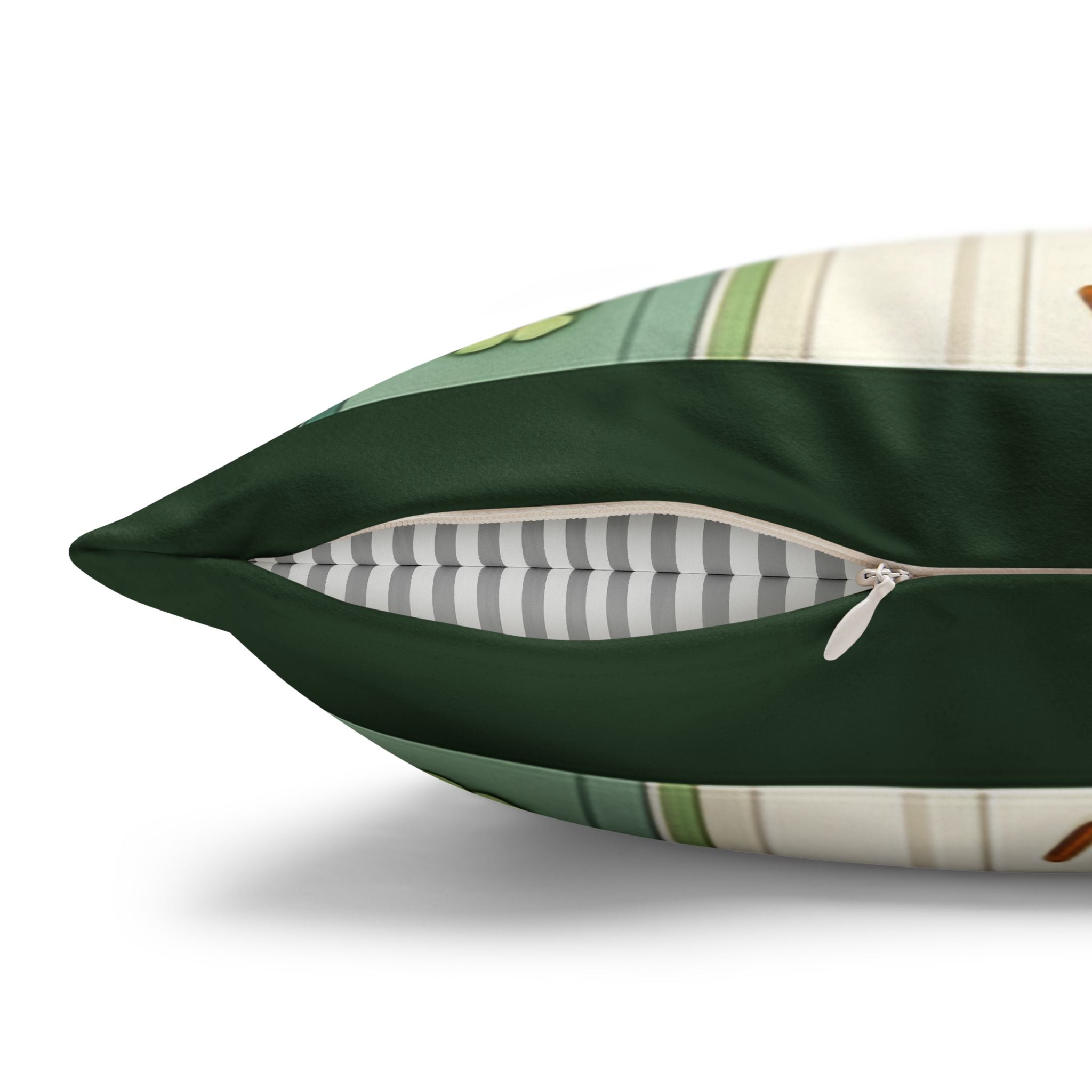 Green and white lilies - Suede Square Pillowcase