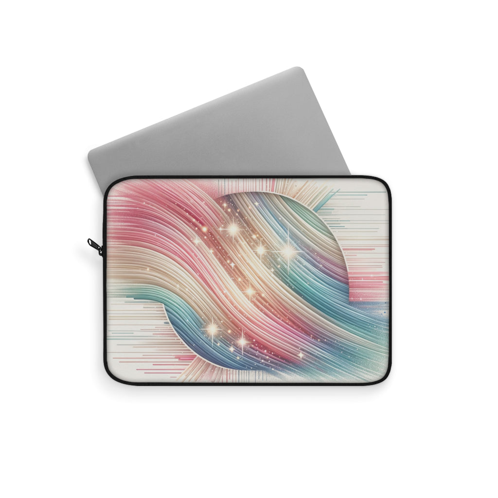 Pastel lines through circle - Laptop Sleeve