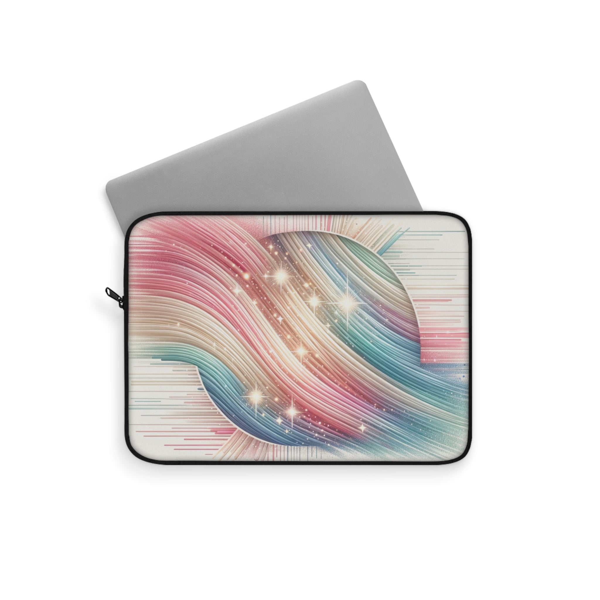 Pastel lines through circle - Laptop Sleeve