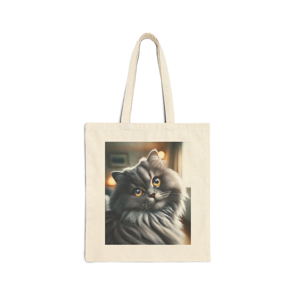 Adorable Cat Art - Cotton Canvas Tote Bag