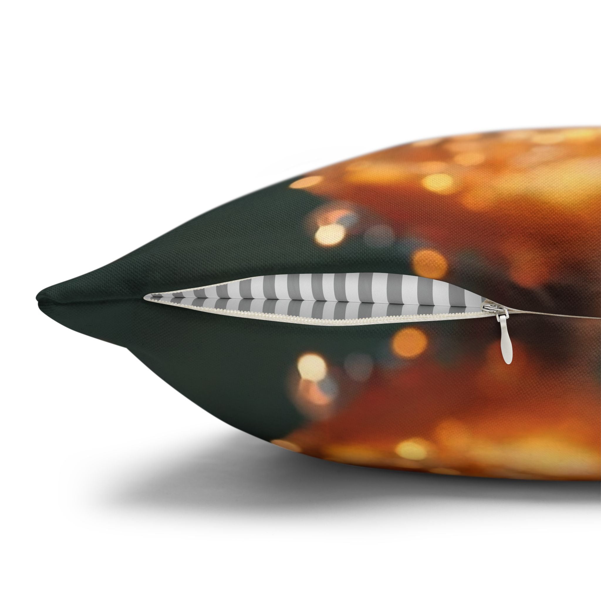 Orange-yellow diamond flowers - Polyester Square Pillowcase