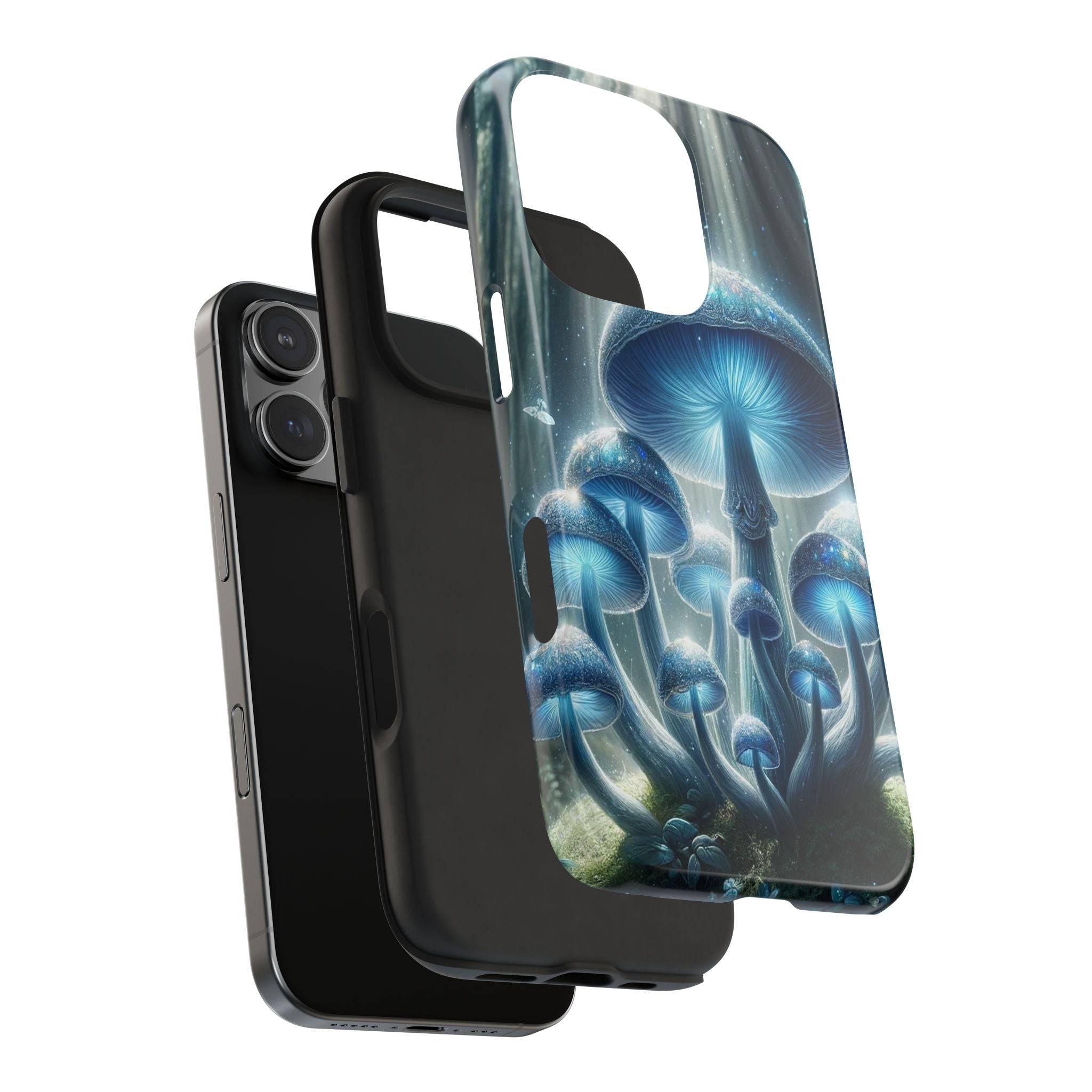 Light blue mushrooms - Tough Phone Case