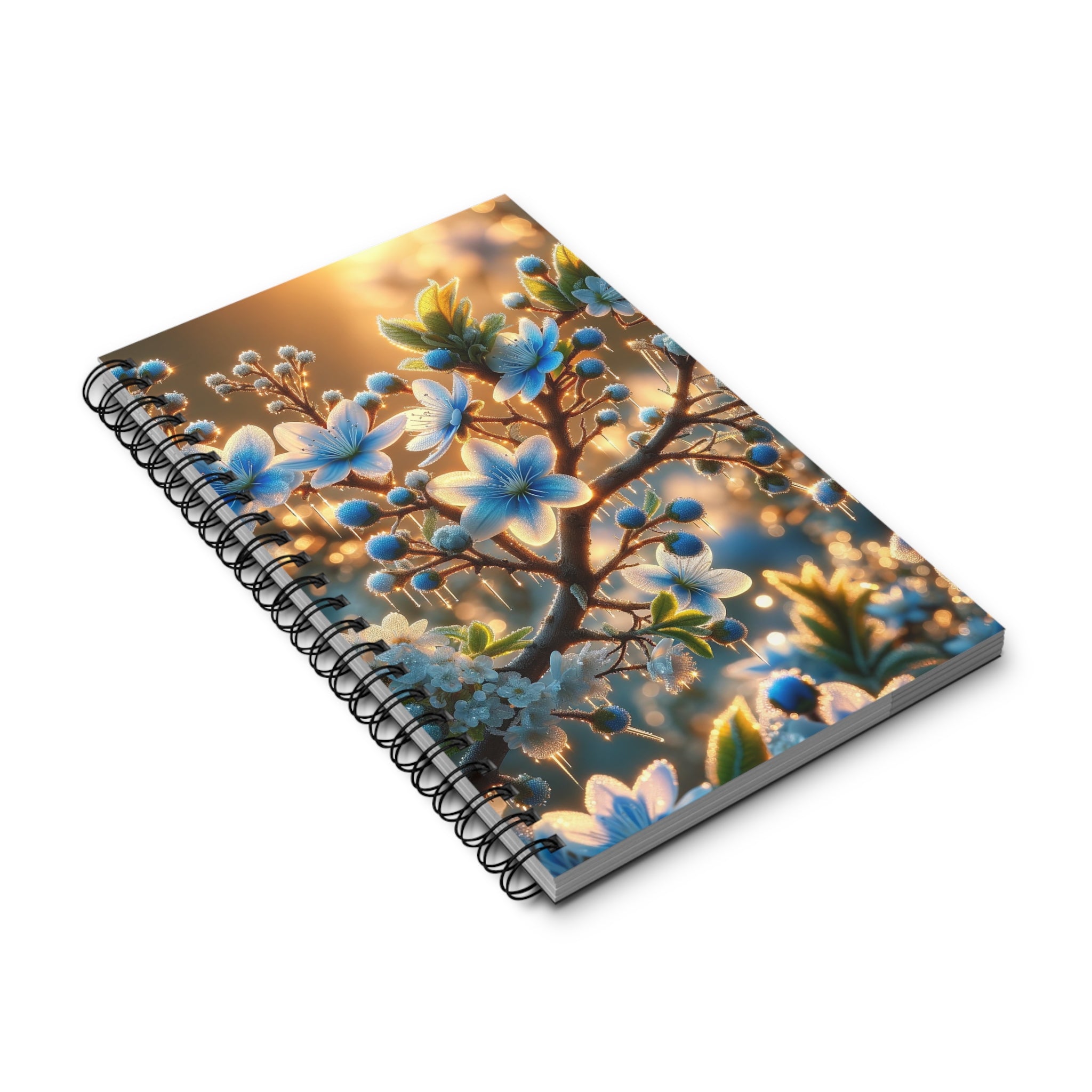 Blue white flowers (4) - Spiral Journal