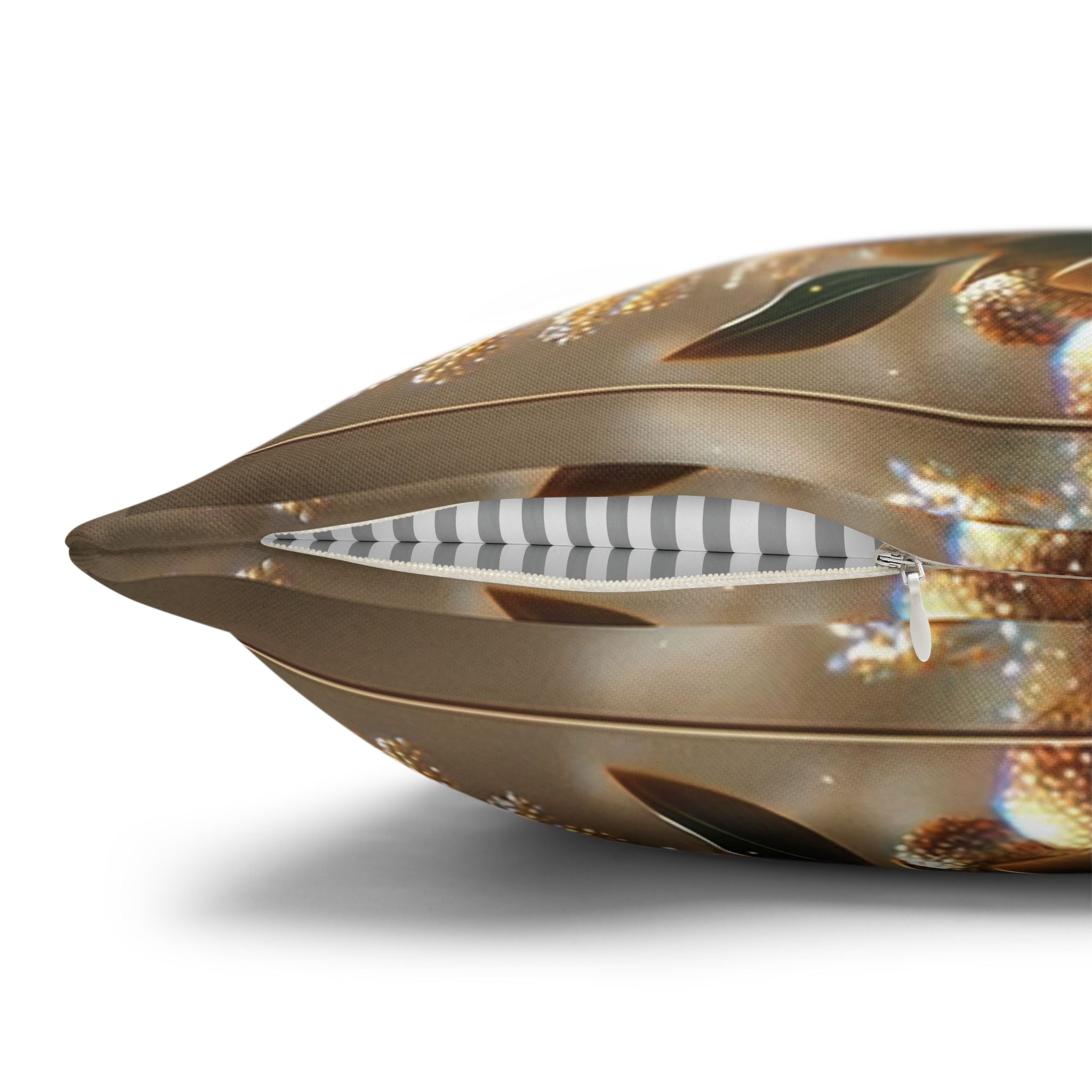 Black-golden Bouquet (2) - Polyester Square Pillowcase