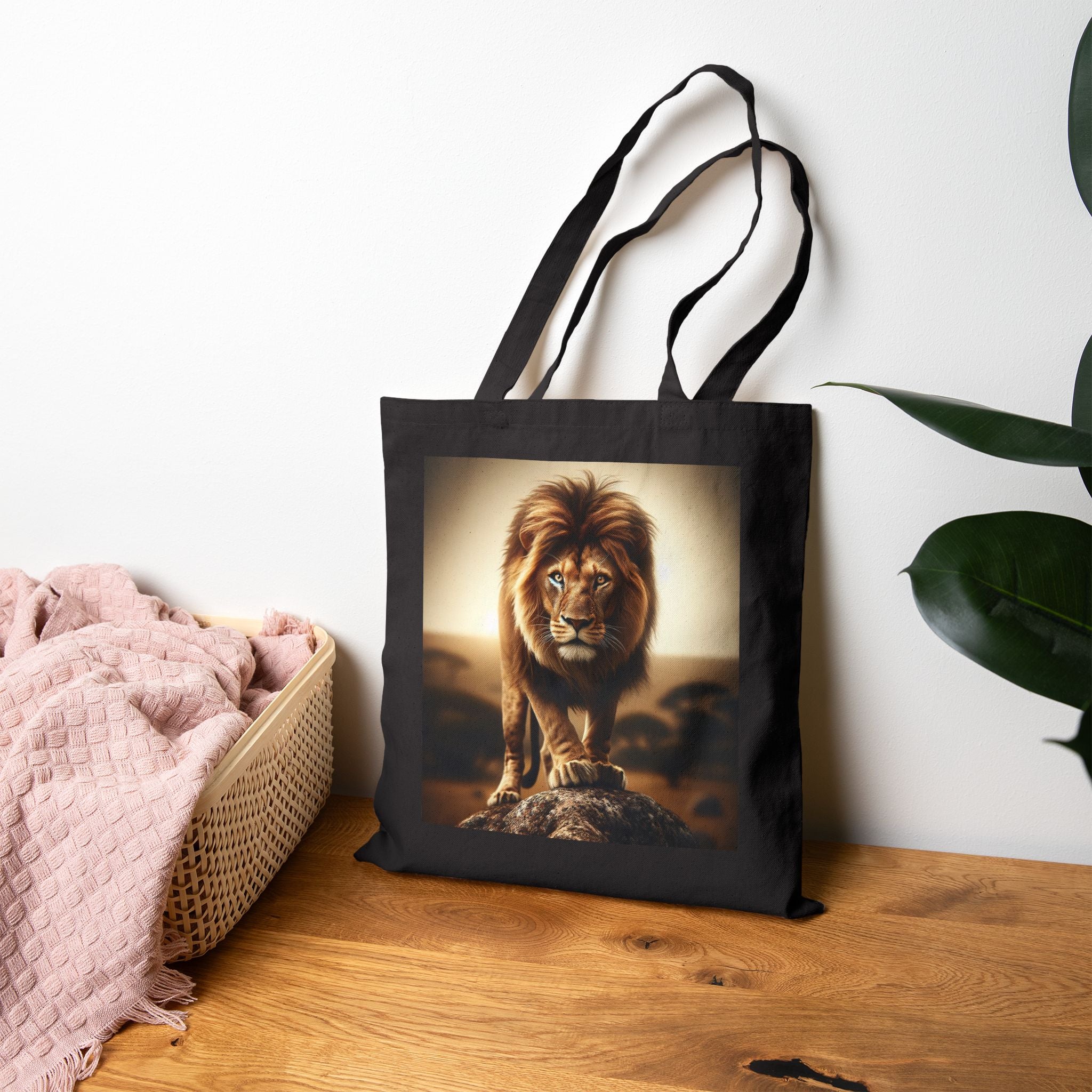 Majestic Lion - Cotton Canvas Tote Bag