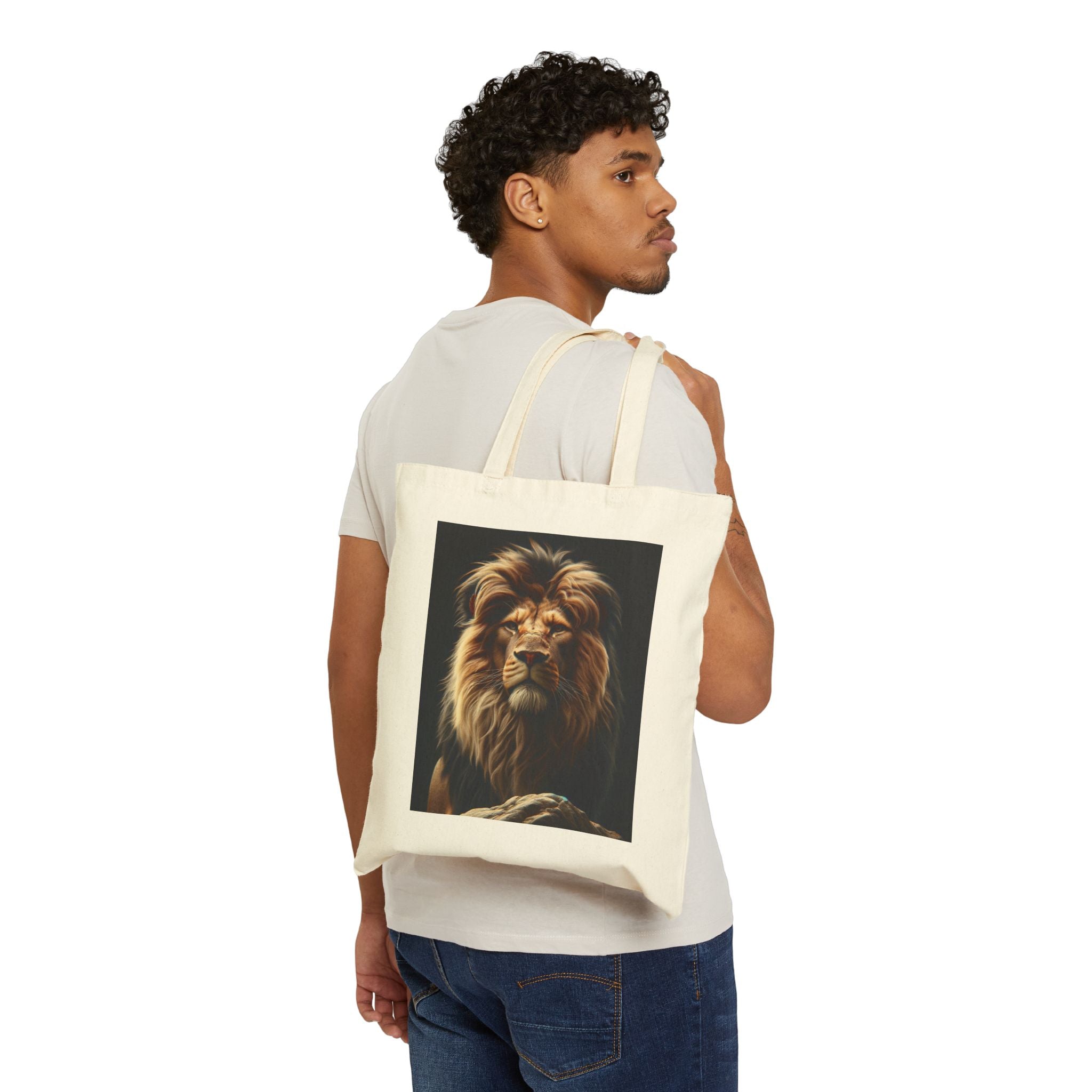 Majestic Lion - Cotton Canvas Tote Bag
