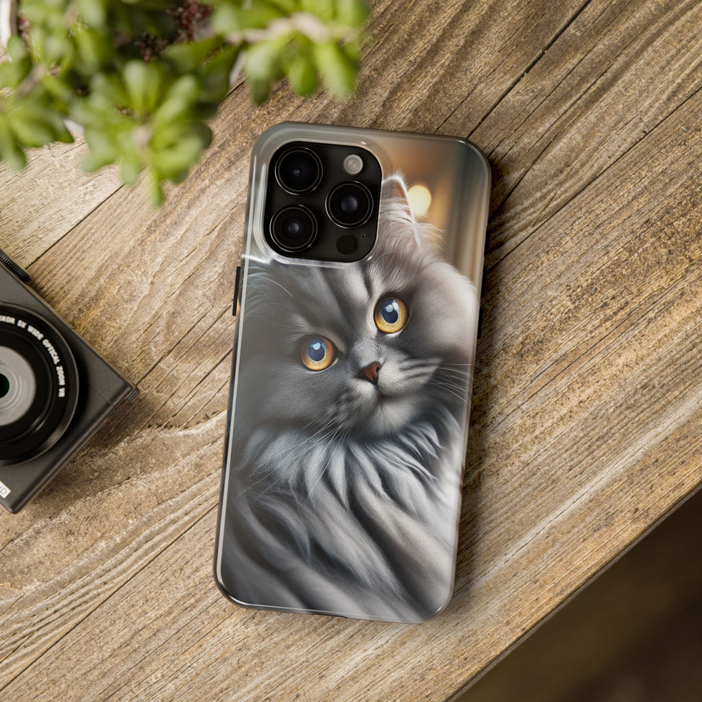Grey cat - Tough Phone Case