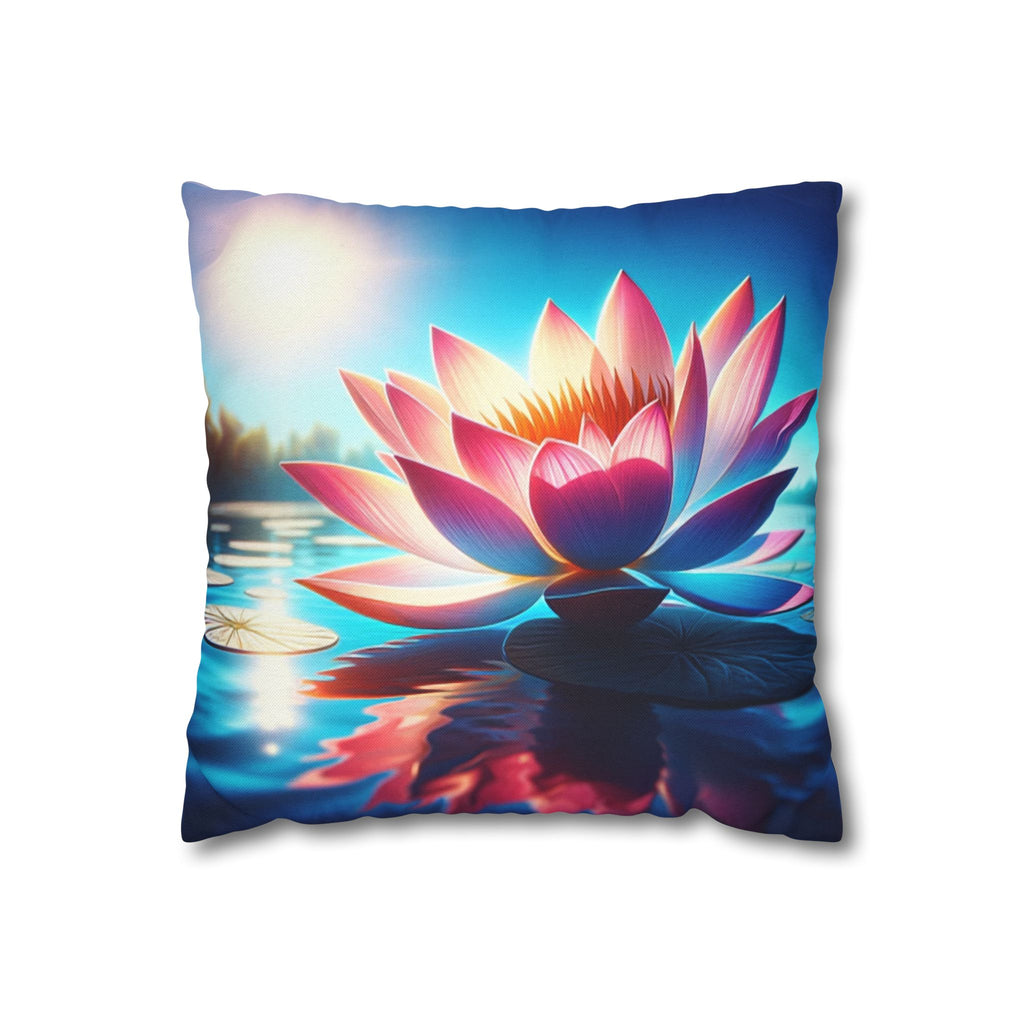 Big lotus flower - Polyester Square Pillowcase