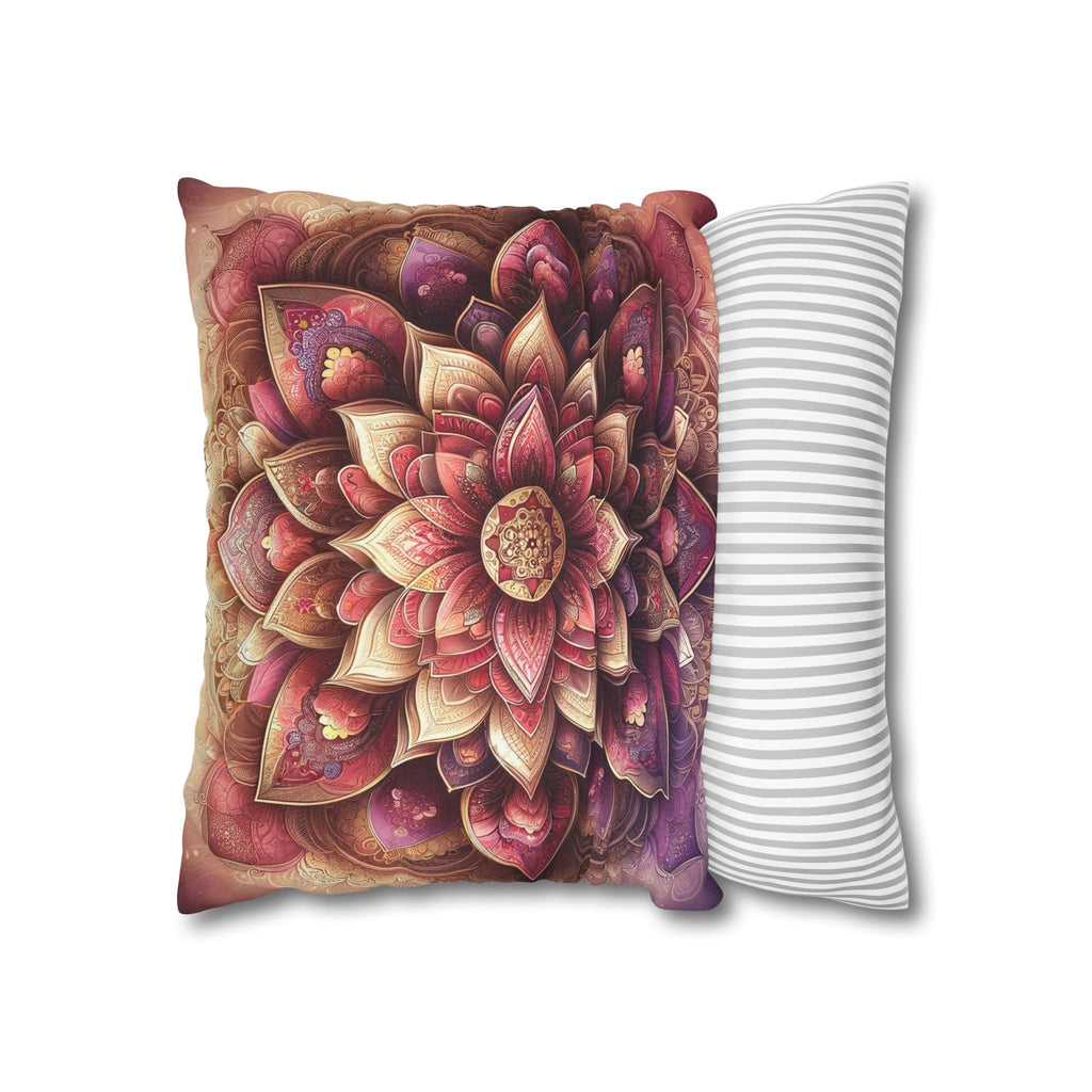 Mandala - Pink design - Spun Polyester Square Pillowcase