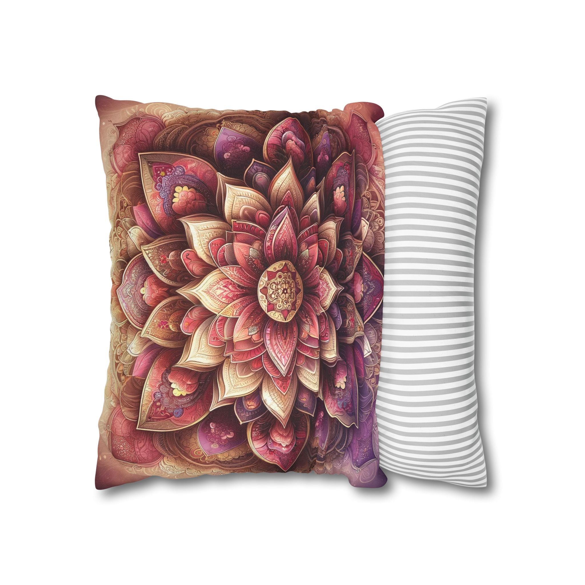 Mandala - Pink design - Spun Polyester Square Pillowcase