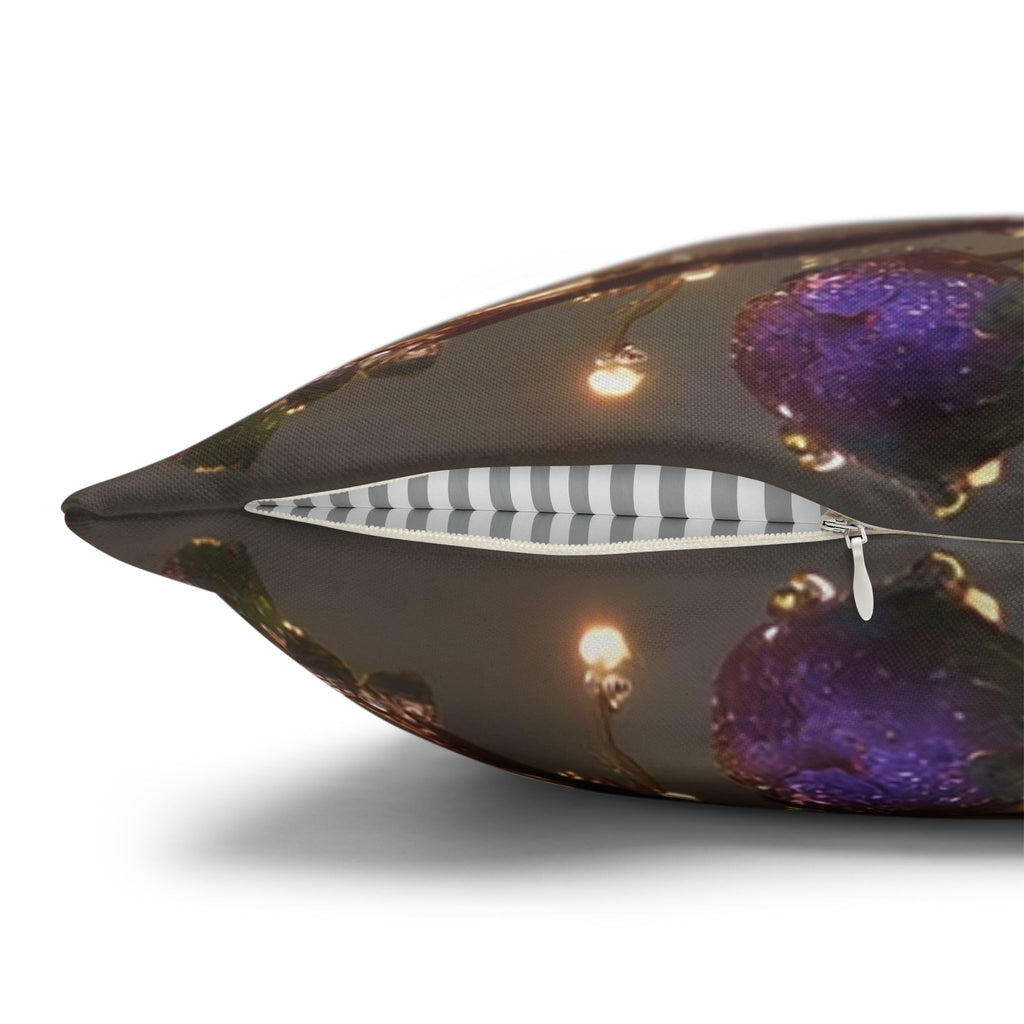 White-lavender flowers - Polyester Square Pillowcase