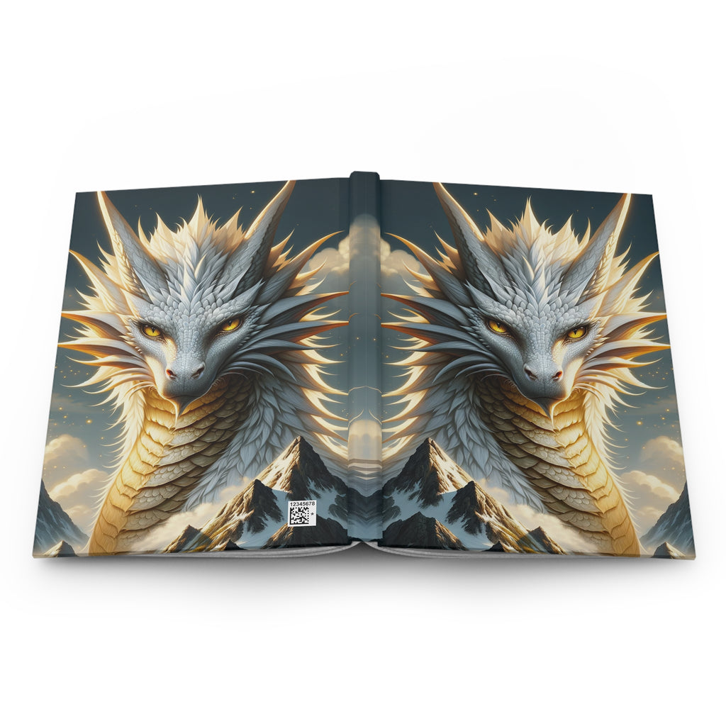 Golden-white dragon - Hardcover Notebook