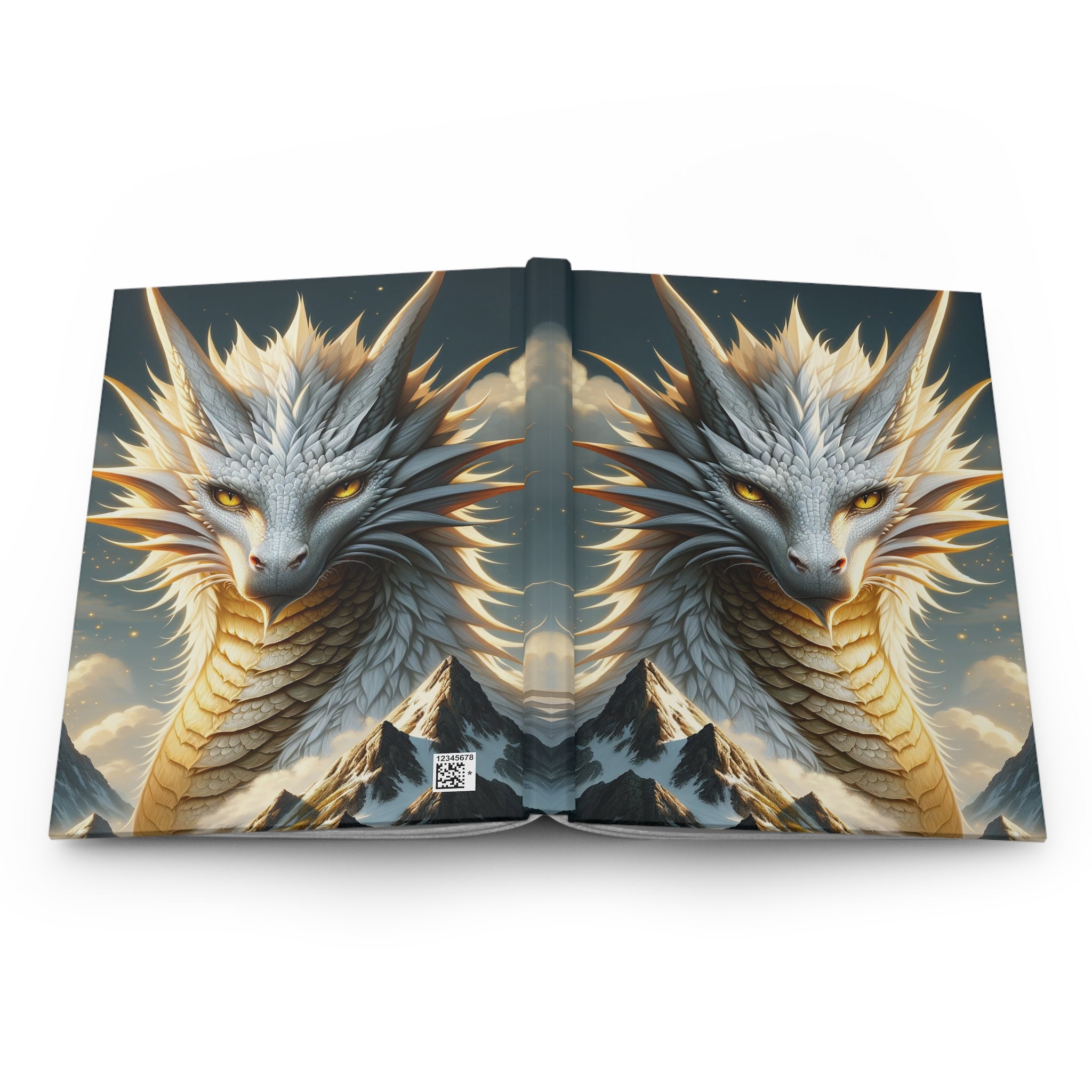 Golden-white dragon - Hardcover Notebook