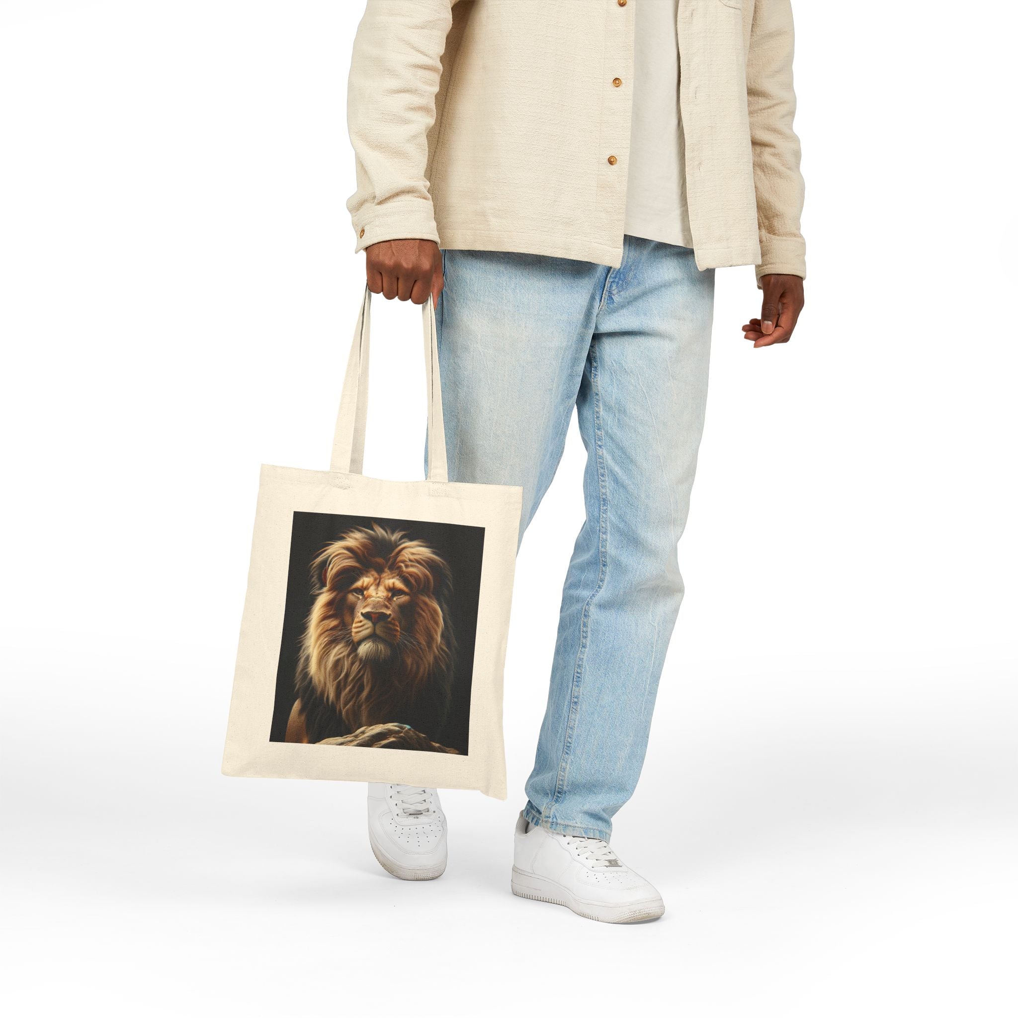 Majestic Lion - Cotton Canvas Tote Bag