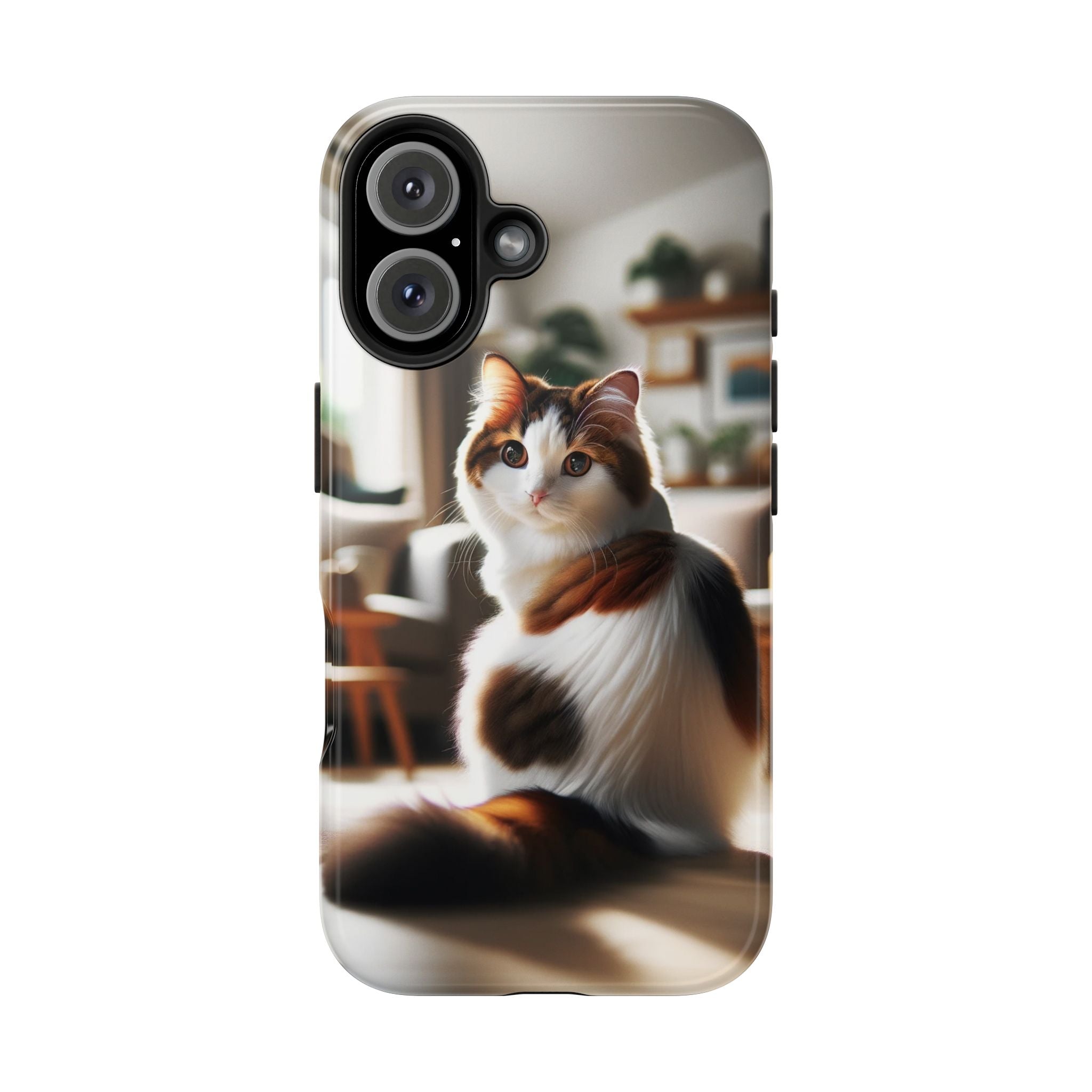 White-brown cat - Tough Phone Case