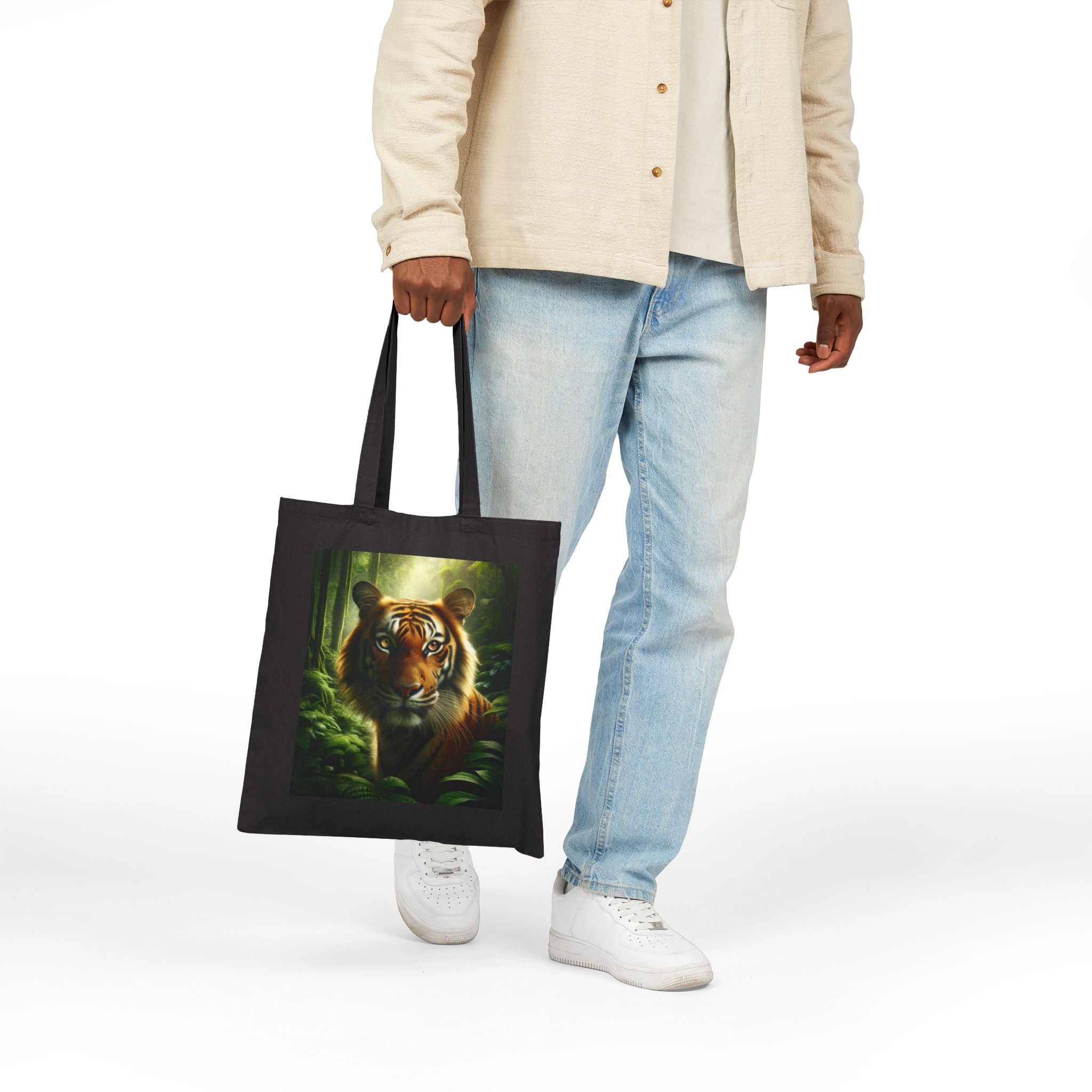 Wildlife Tiger - Cotton Canvas Tote Bag