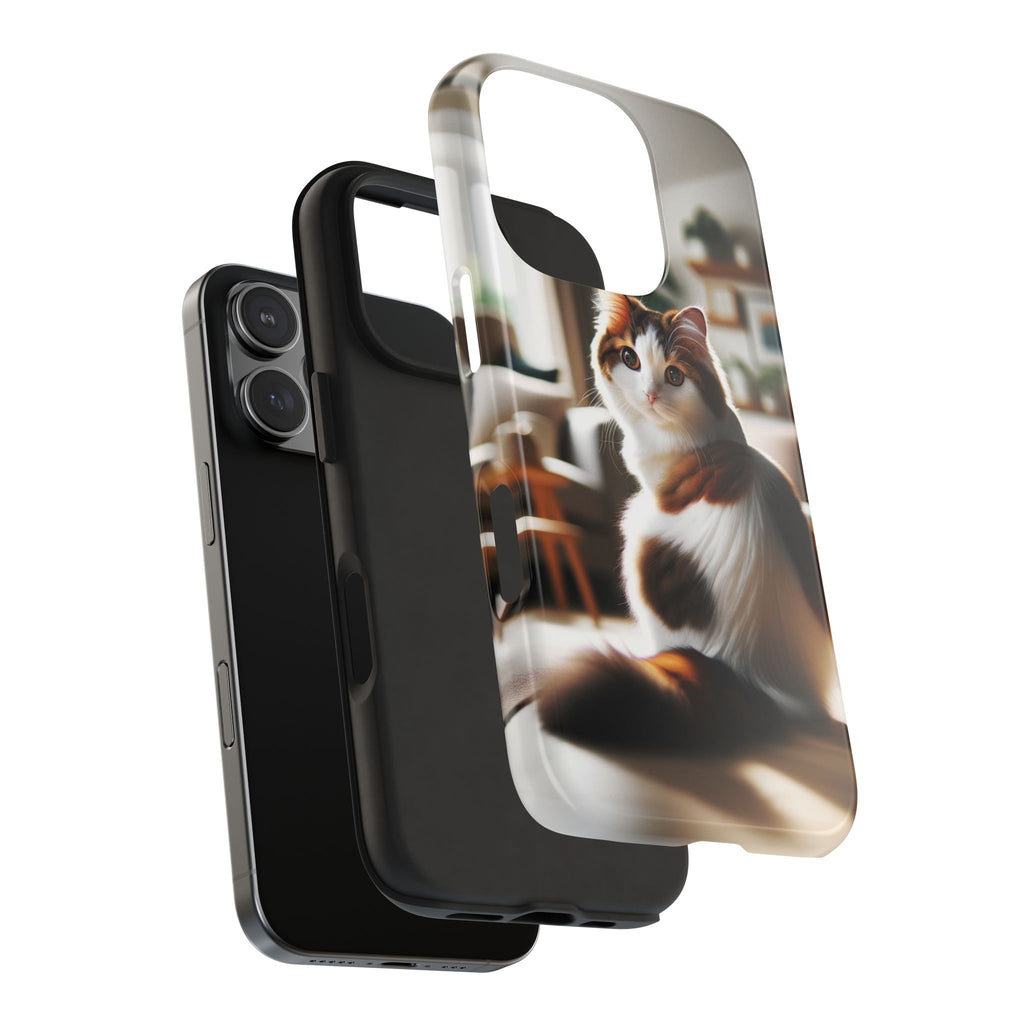 White-brown cat - Tough Phone Case