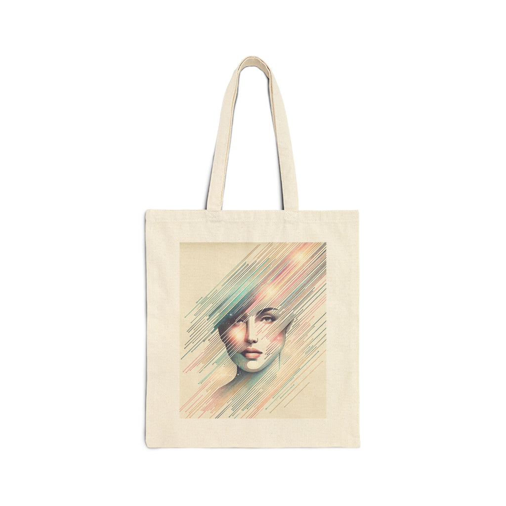 Artistic Face Design - Cotton Canvas Tote Bag