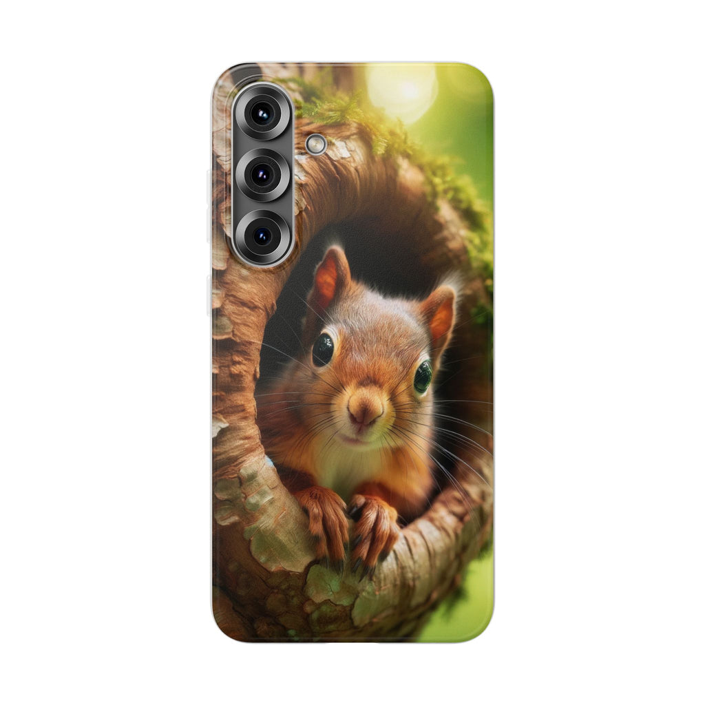 Squirrel in a treehole - Flexi Case (Samsung only)