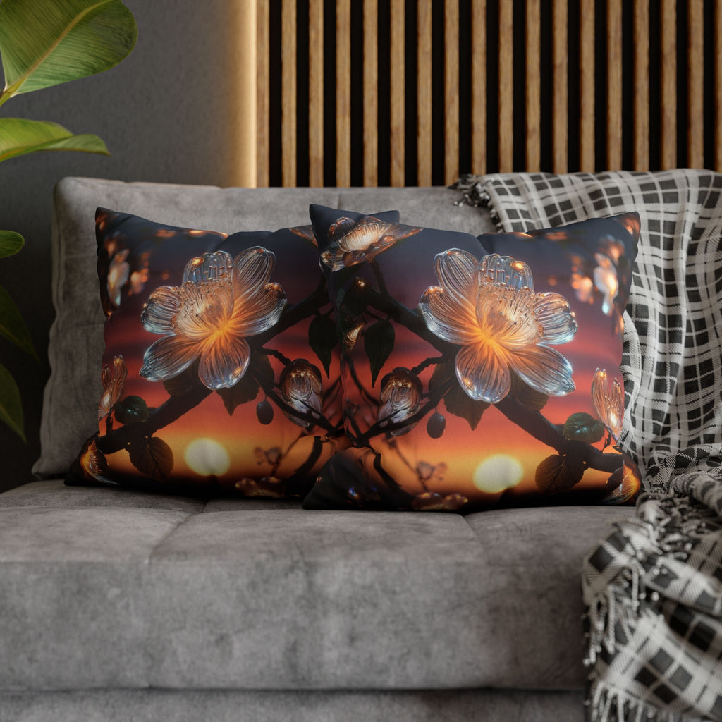 White, diamond flower - Suede Square Pillowcase