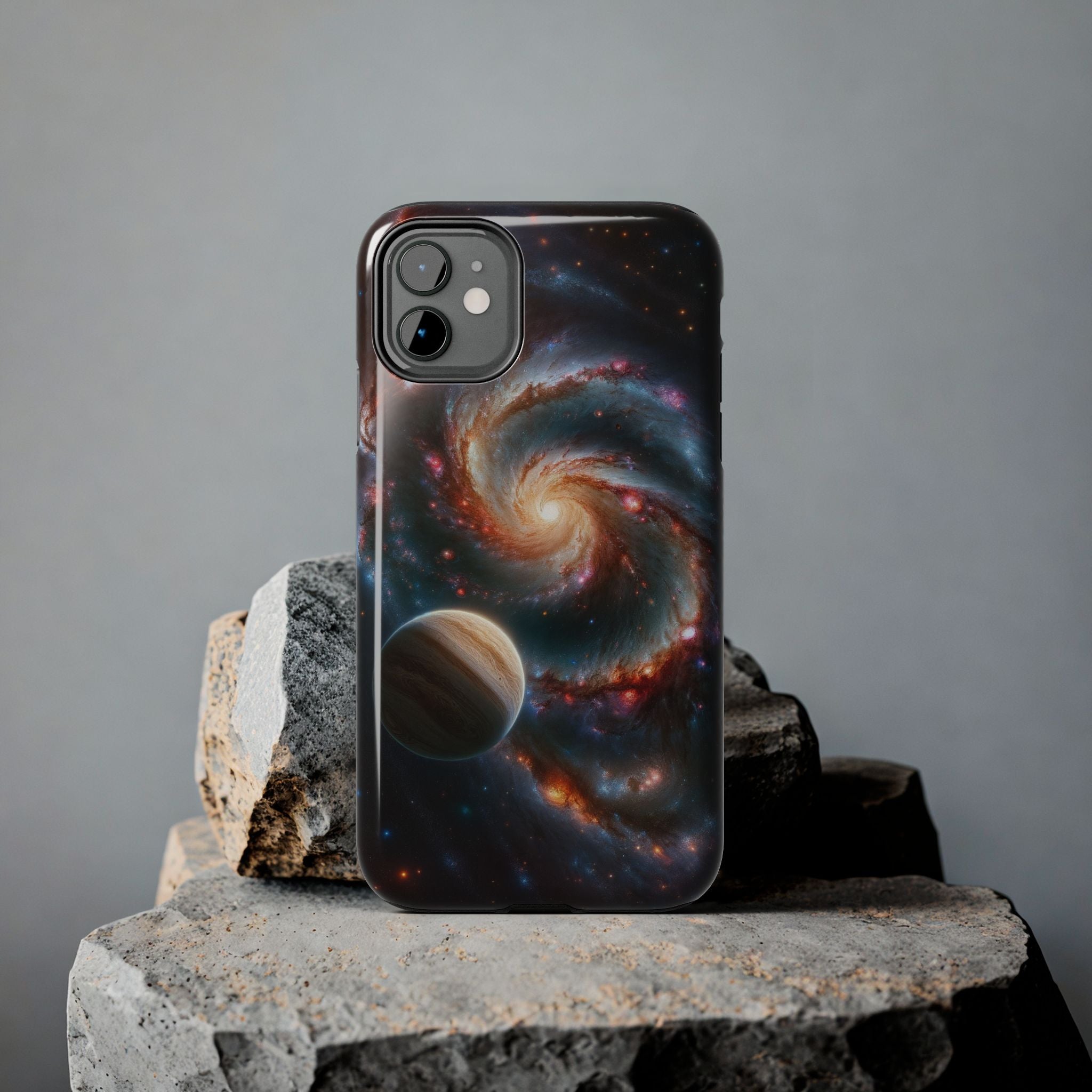 Yellow planet and wormhole - Tough Phone Case